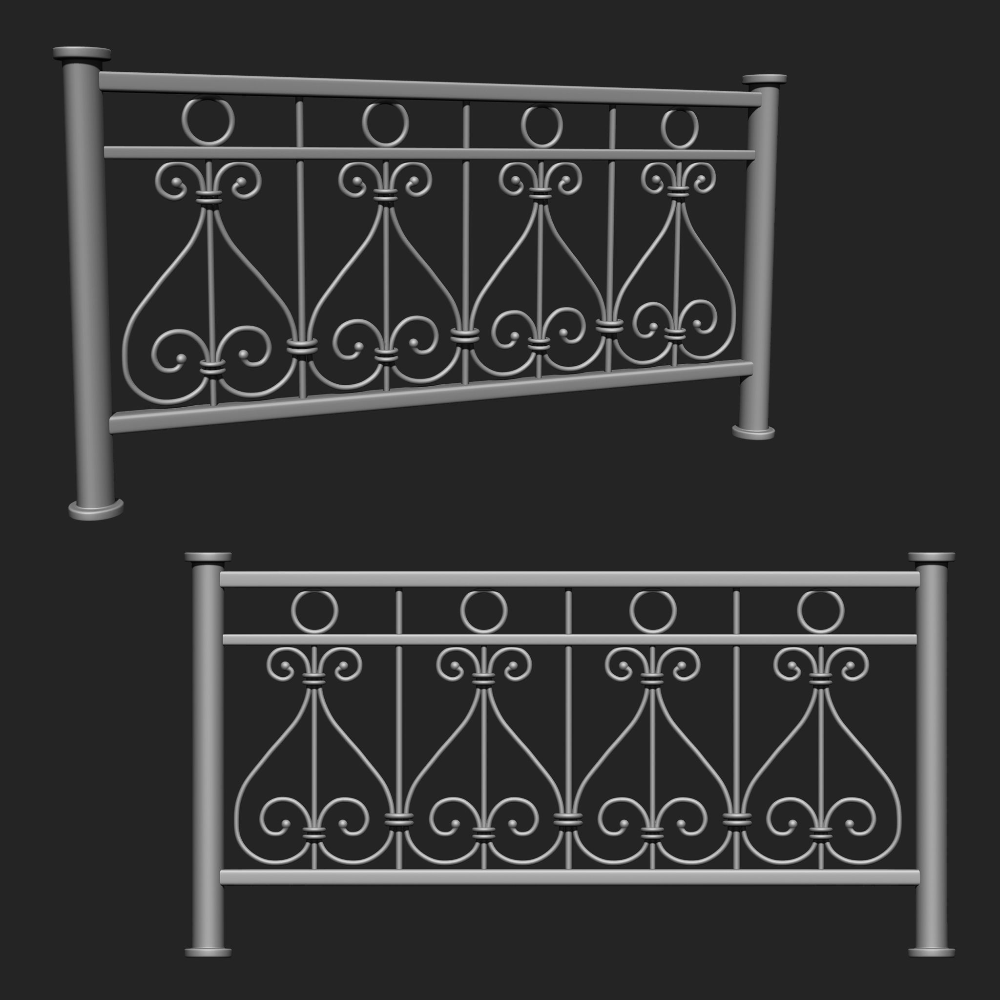 Railing IMM Brush Pack 15 in One 3D model_8