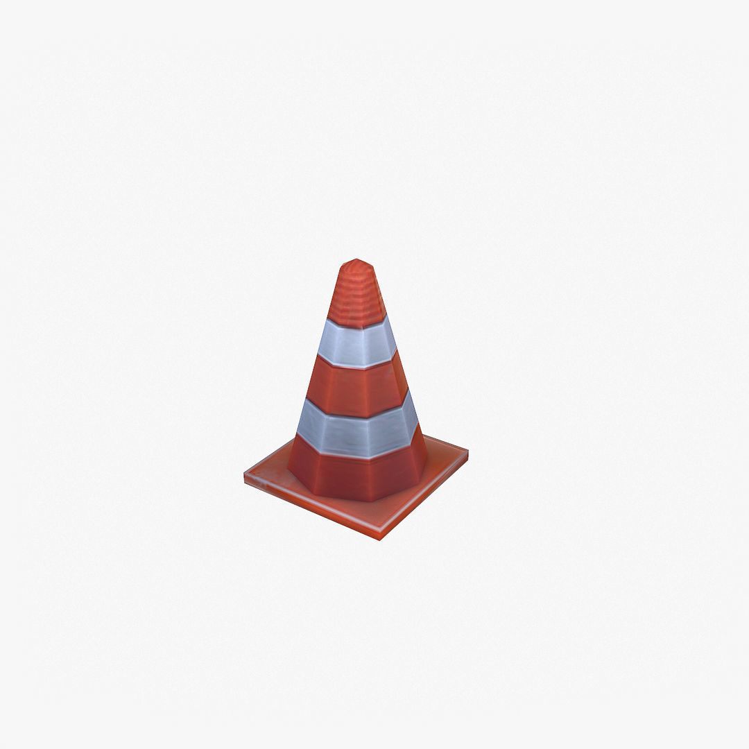 Road Props Low-poly 3D model_8