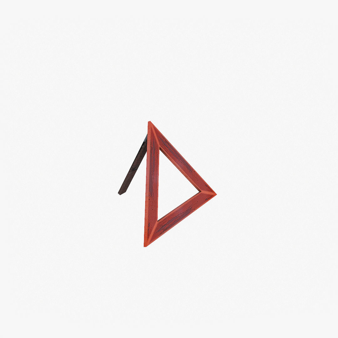 Road Props Low-poly 3D model_10