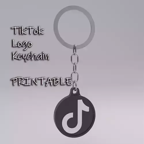 TikTok logo keychain for print