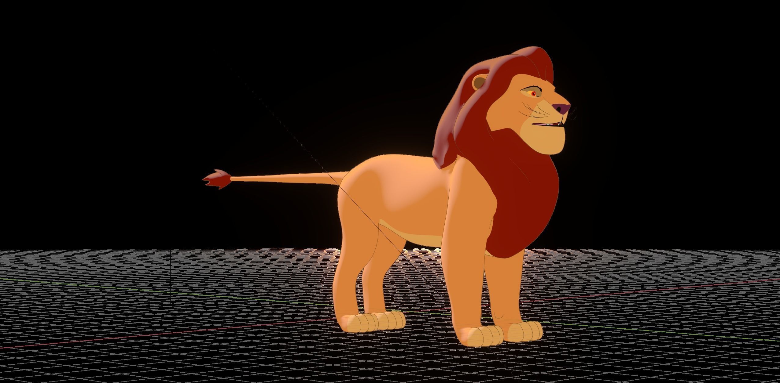 Mufasa Lion King Low-poly 3D model_28