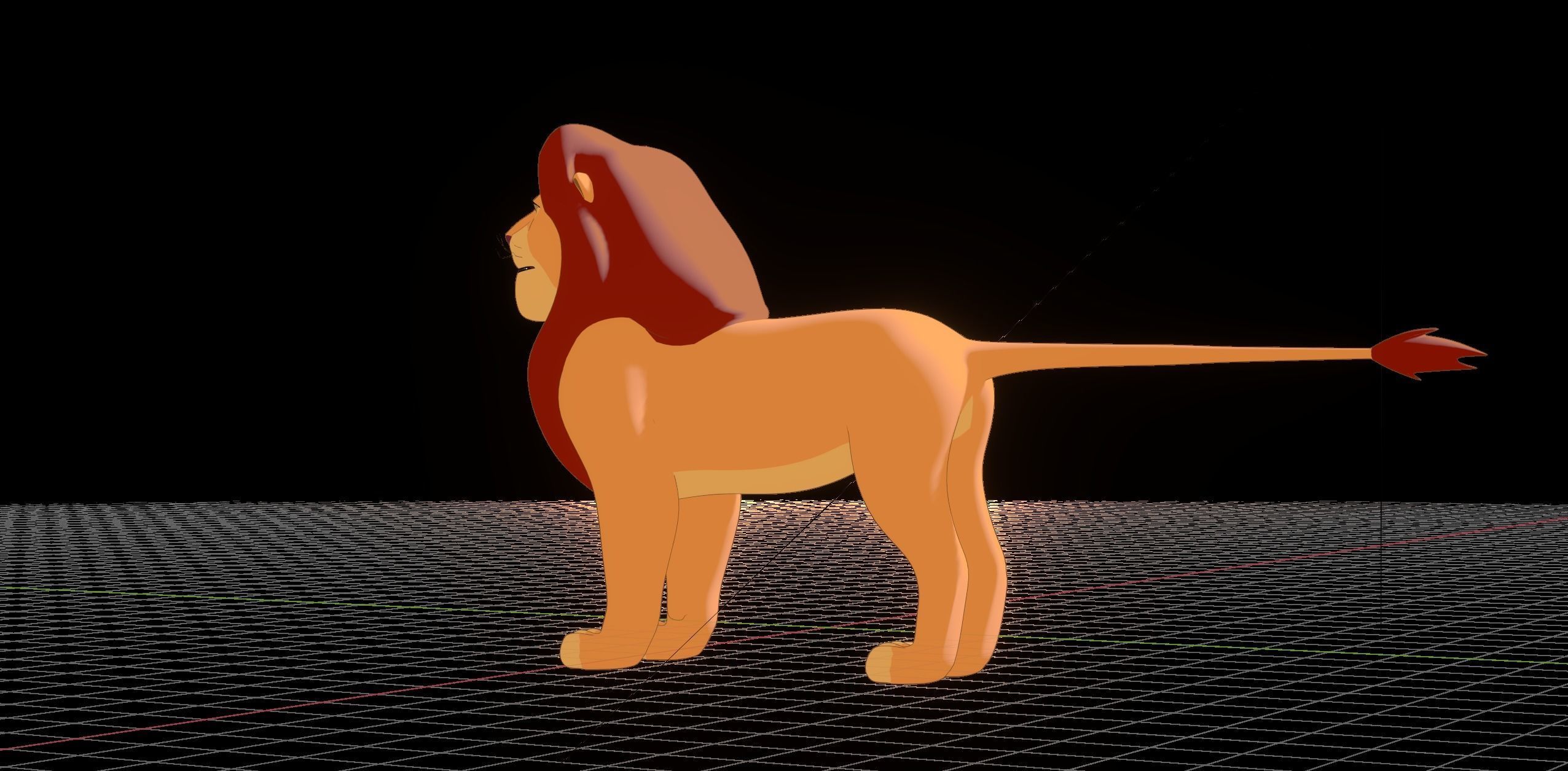 Mufasa Lion King Low-poly 3D model_48