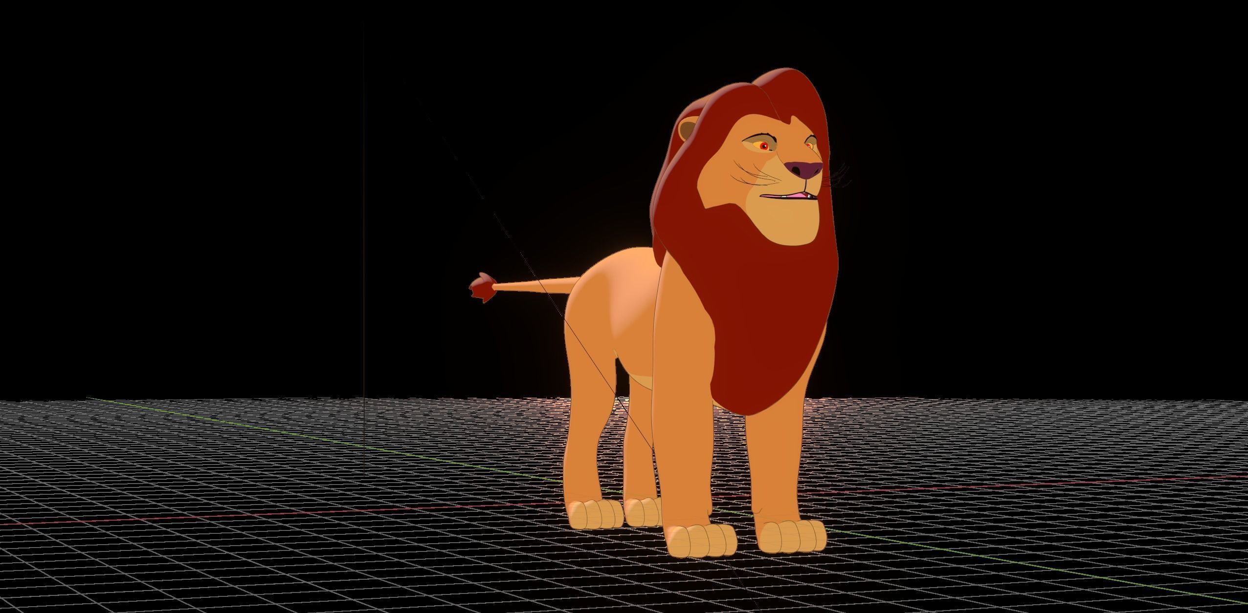 Mufasa Lion King Low-poly 3D model_26