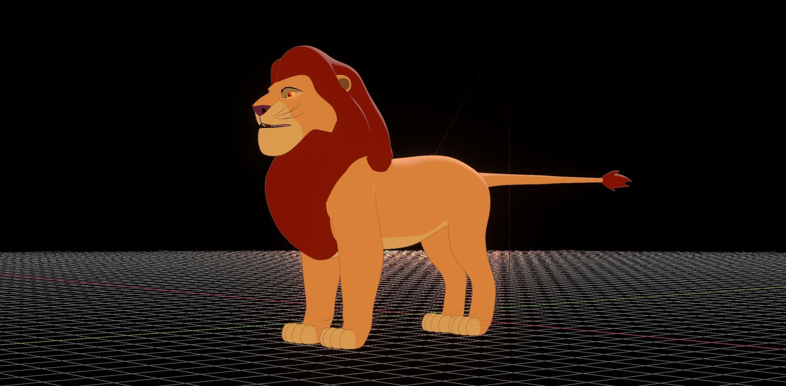 Mufasa Lion King Low-poly 3D model_18