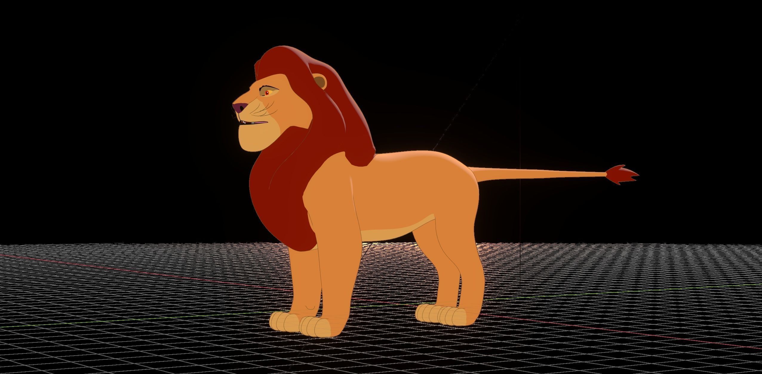 Mufasa Lion King Low-poly 3D model_17