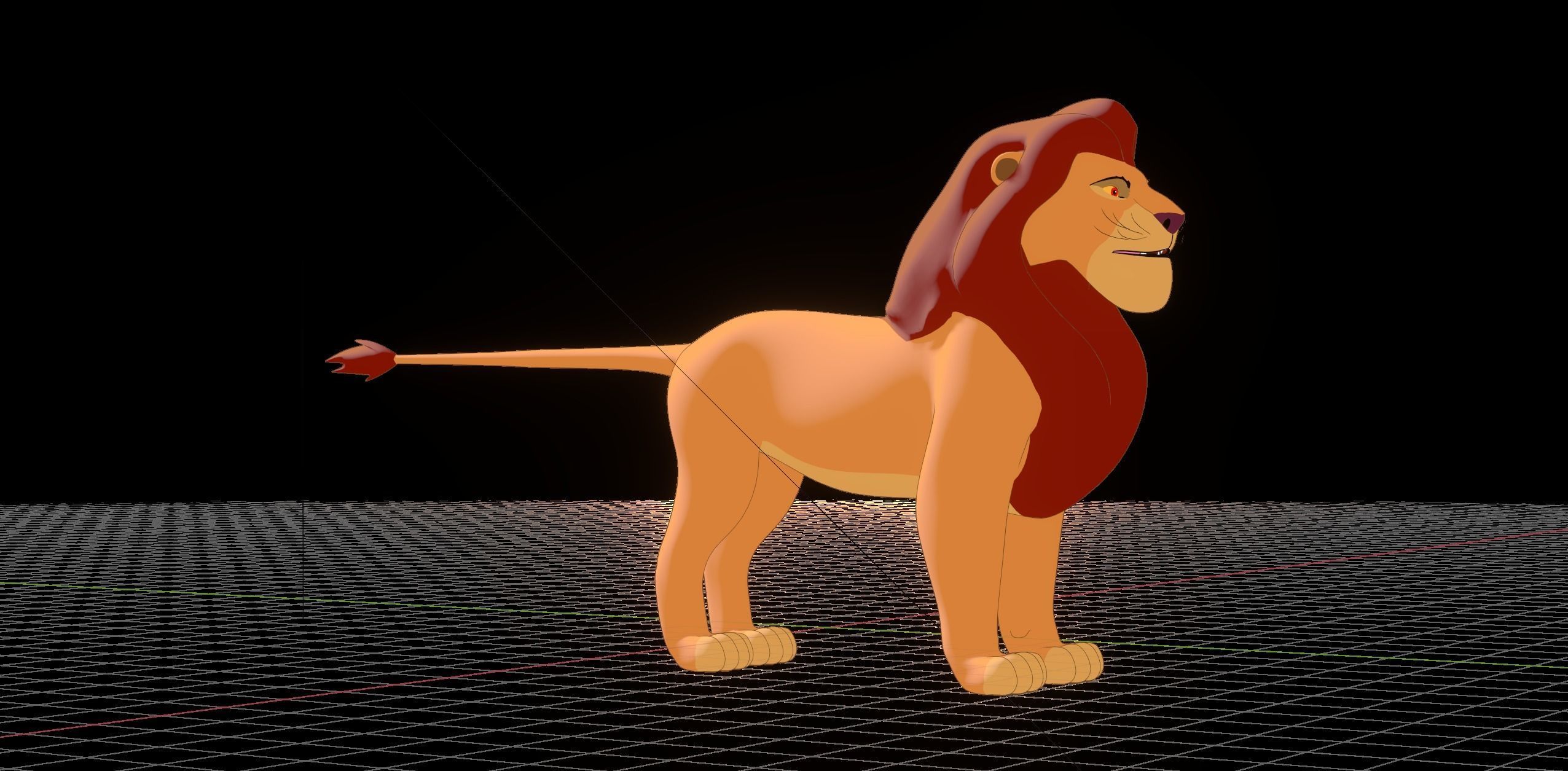 Mufasa Lion King Low-poly 3D model_29