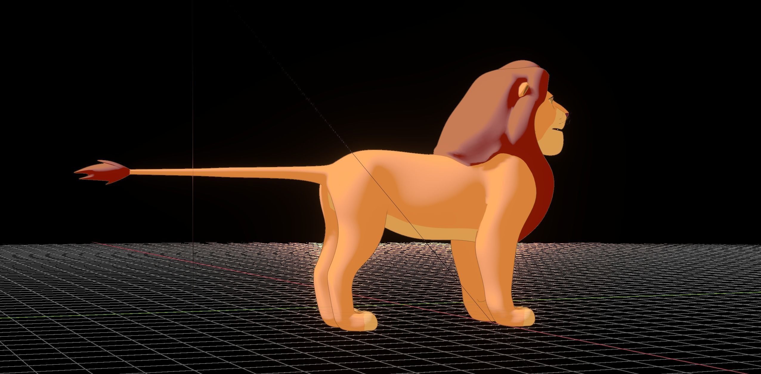 Mufasa Lion King Low-poly 3D model_34