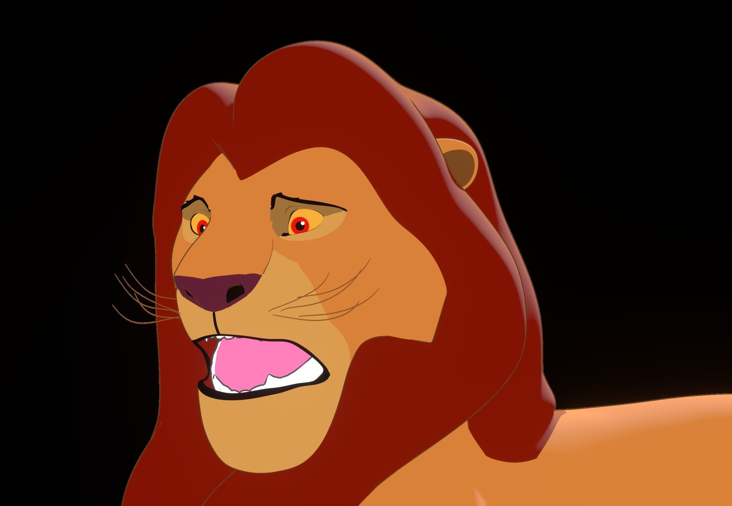 Mufasa Lion King Low-poly 3D model_5