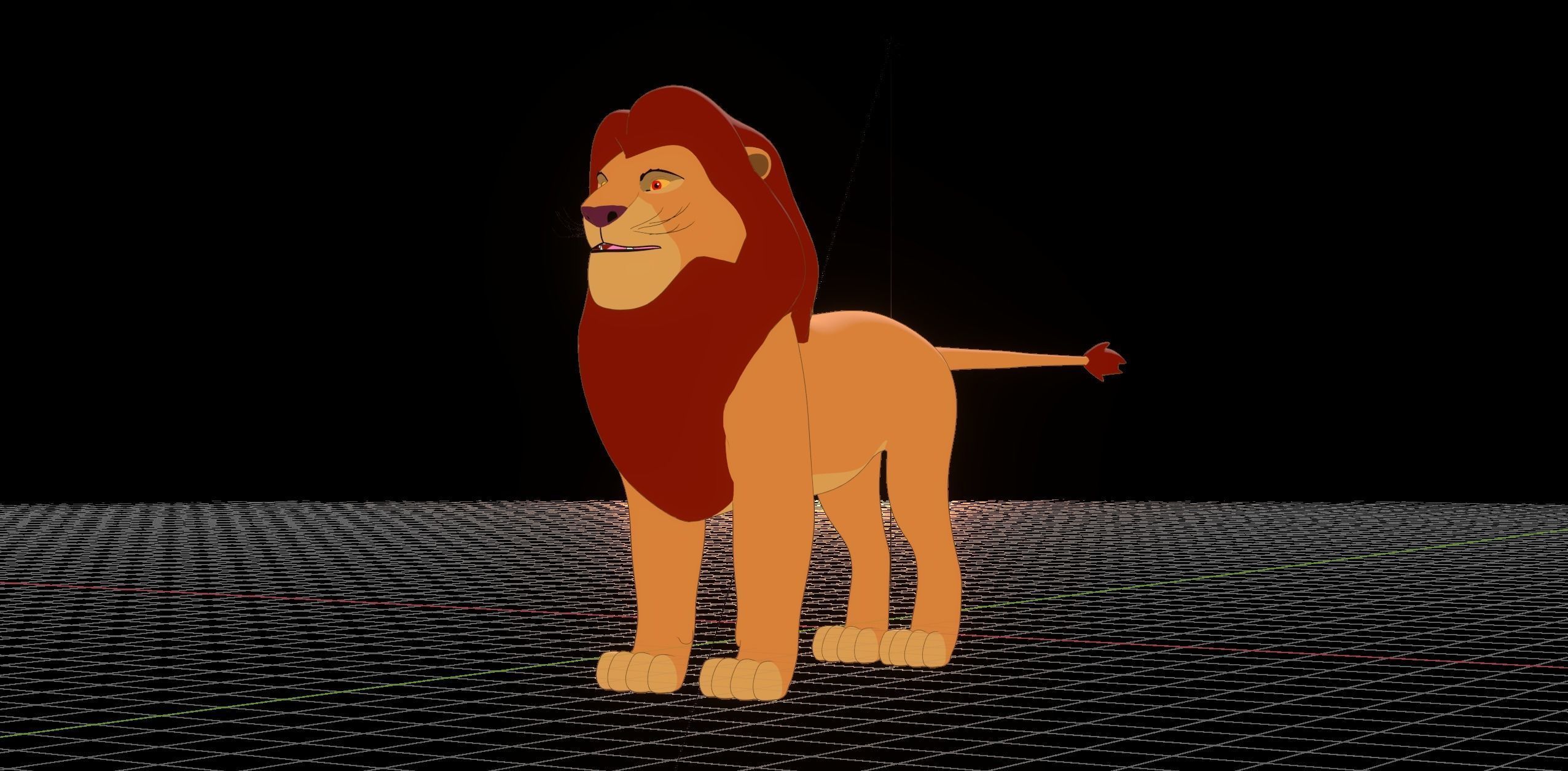 Mufasa Lion King Low-poly 3D model_20