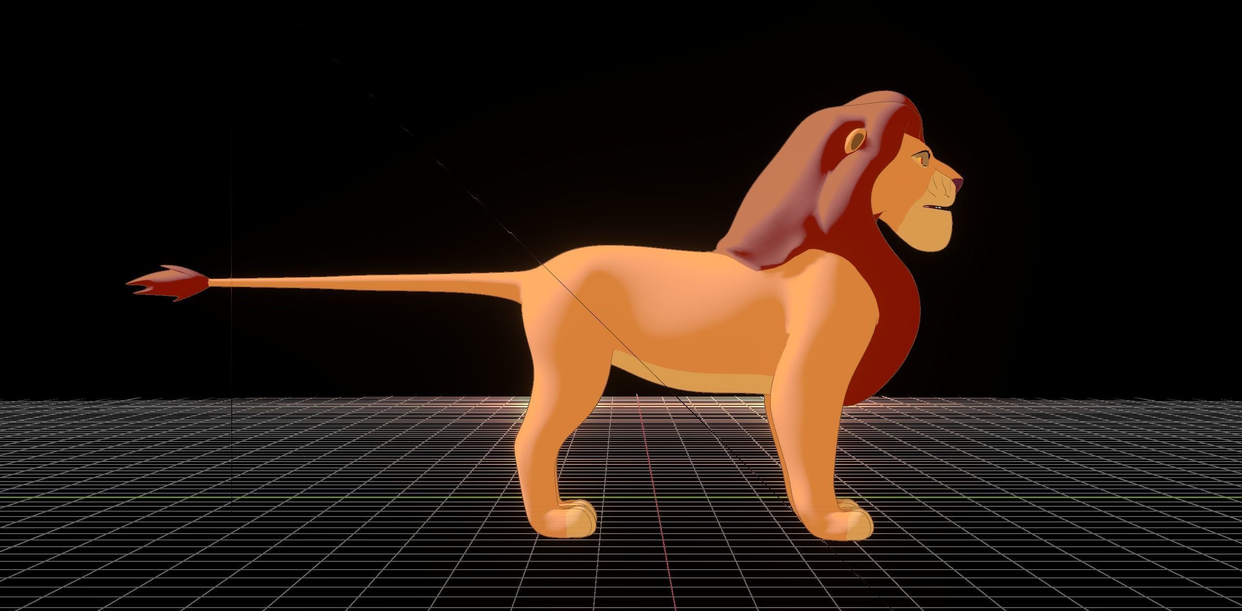 Mufasa Lion King Low-poly 3D model_32