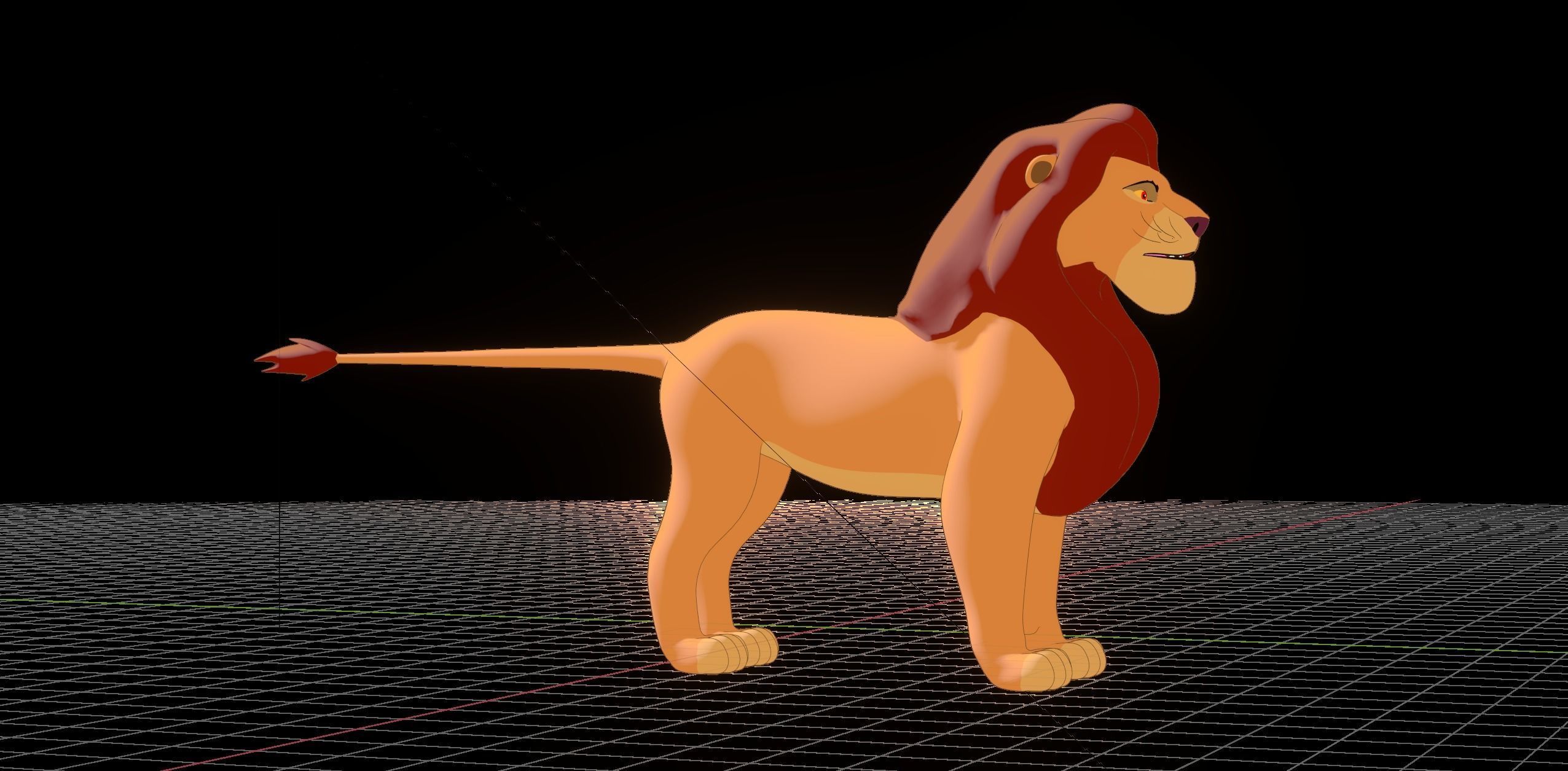 Mufasa Lion King Low-poly 3D model_30