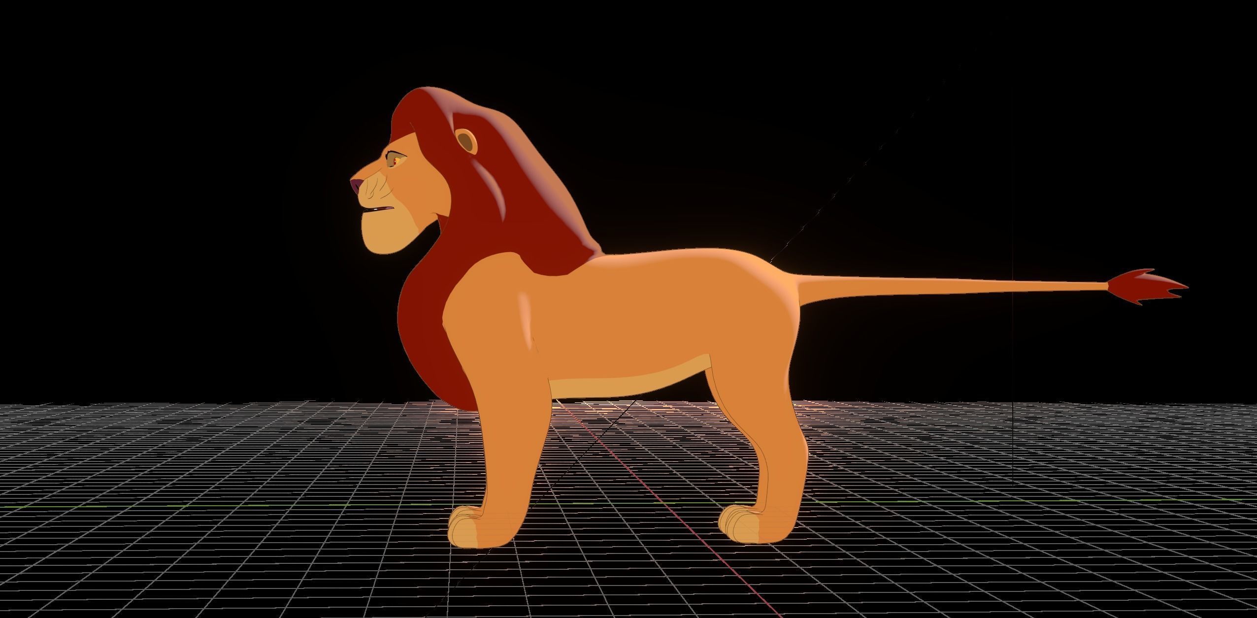 Mufasa Lion King Low-poly 3D model_11