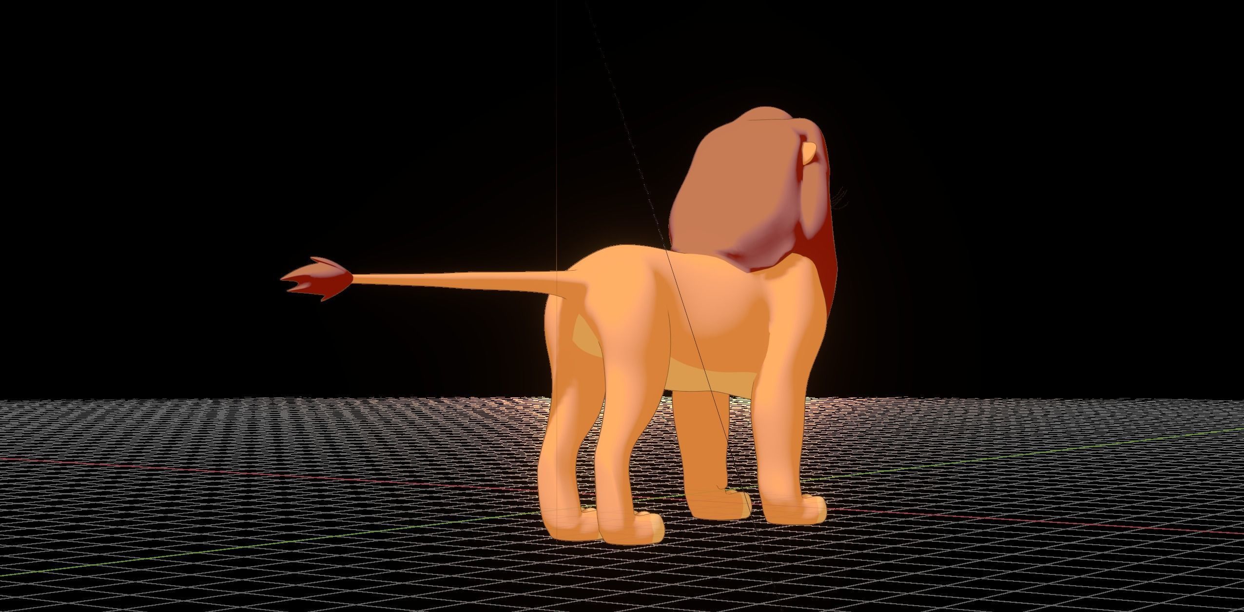 Mufasa Lion King Low-poly 3D model_37
