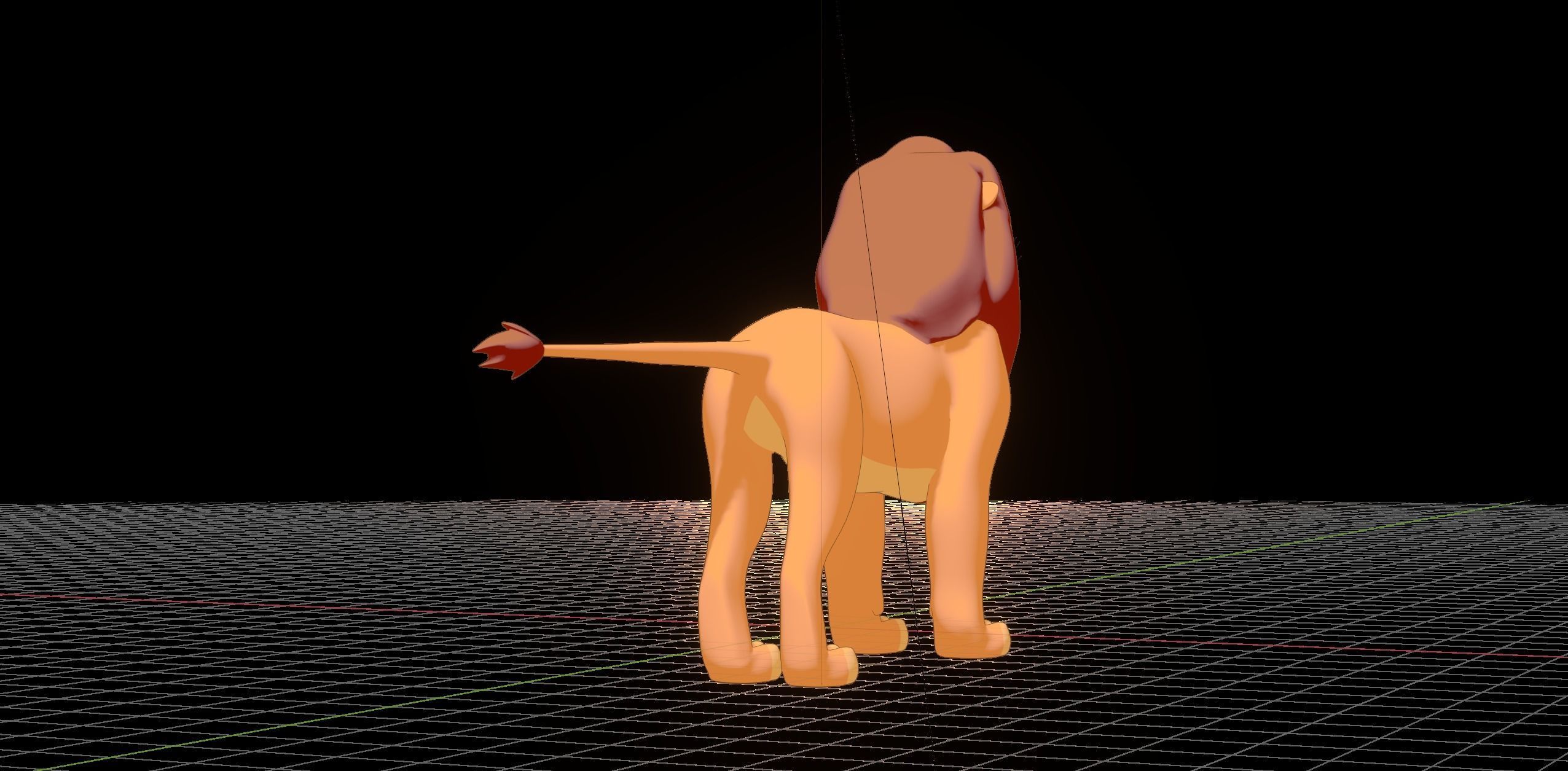 Mufasa Lion King Low-poly 3D model_38