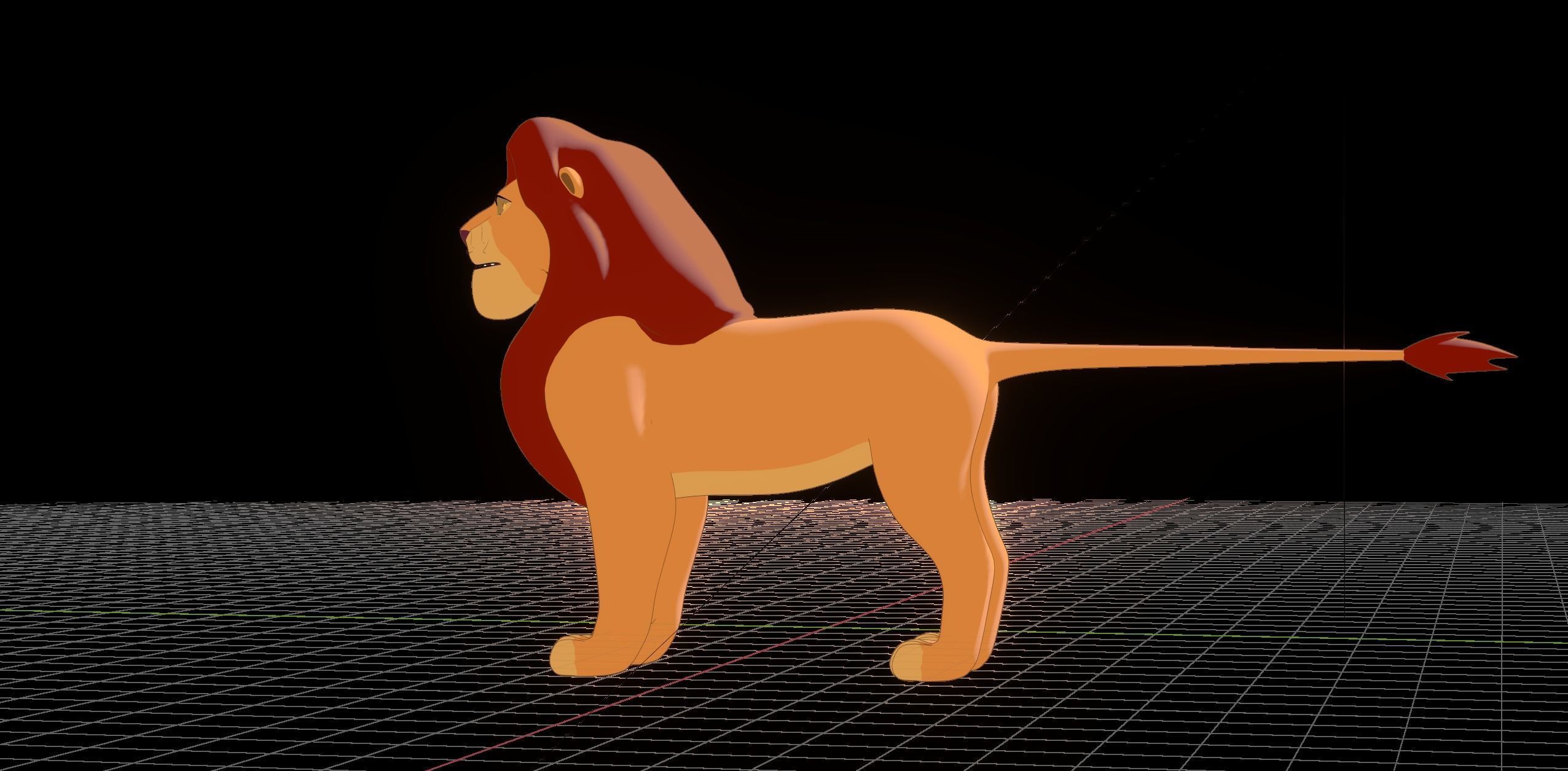 Mufasa Lion King Low-poly 3D model_51