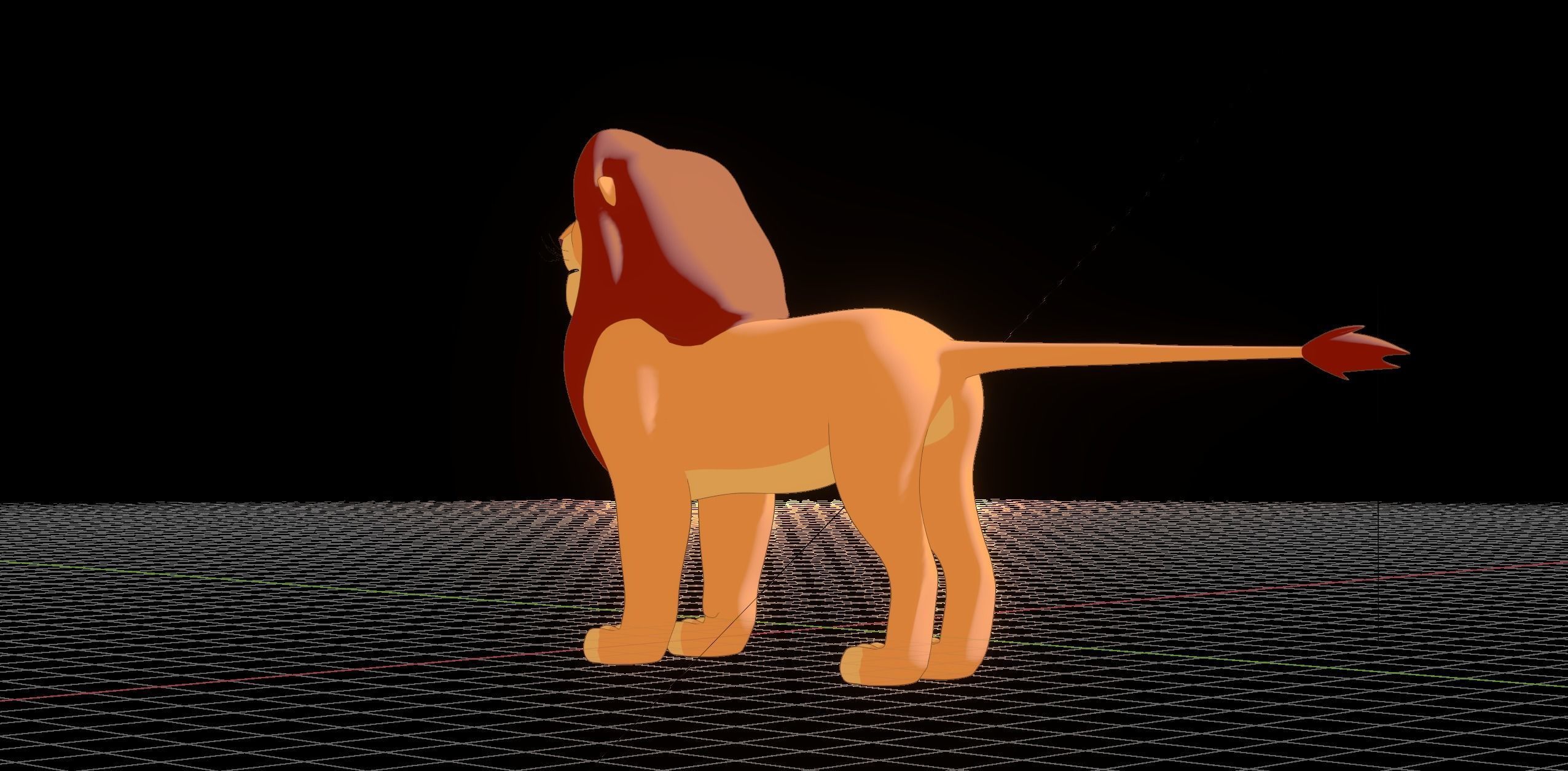 Mufasa Lion King Low-poly 3D model_46
