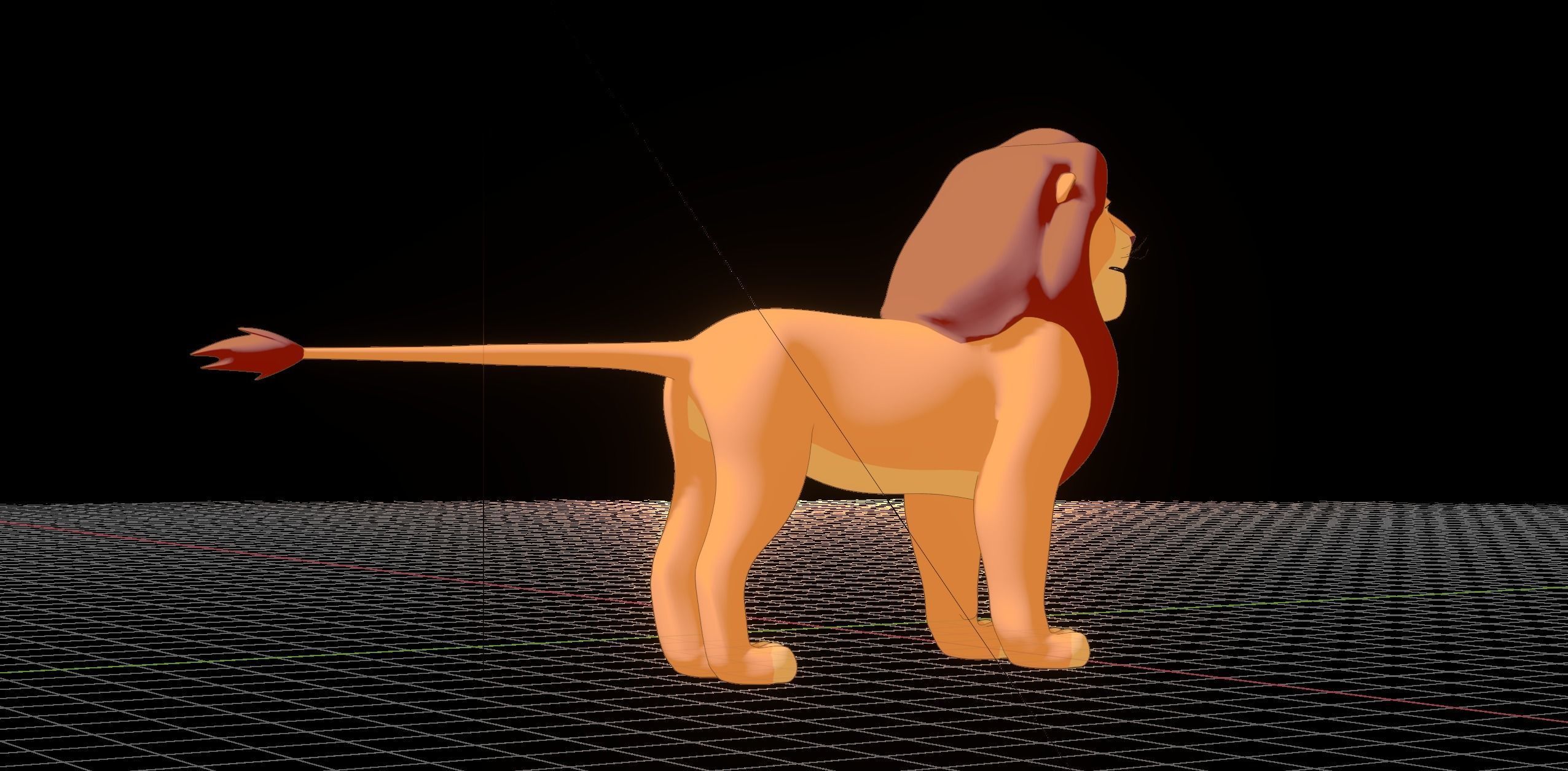 Mufasa Lion King Low-poly 3D model_35