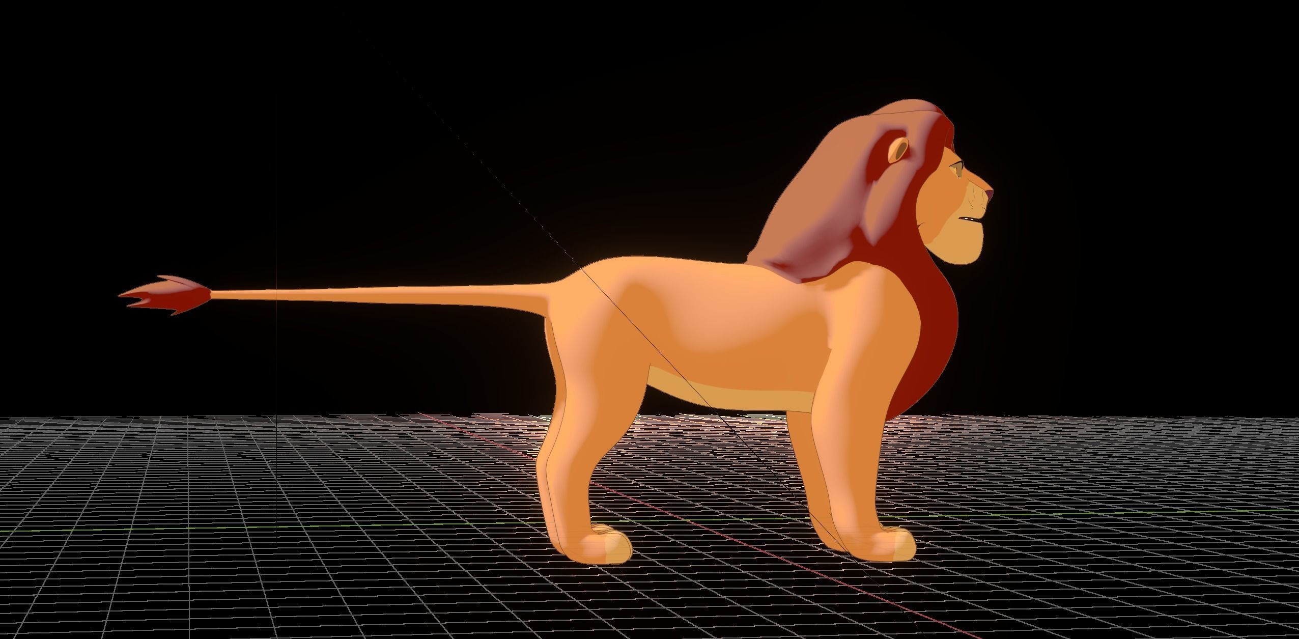 Mufasa Lion King Low-poly 3D model_33