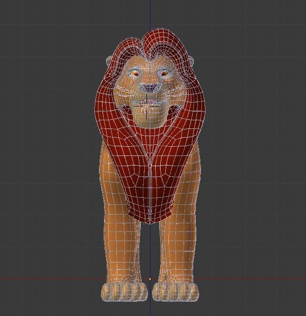 Mufasa Lion King Low-poly 3D model_1