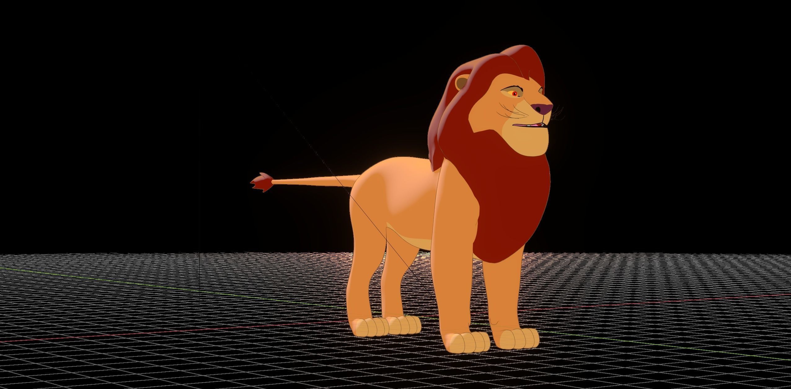 Mufasa Lion King Low-poly 3D model_27