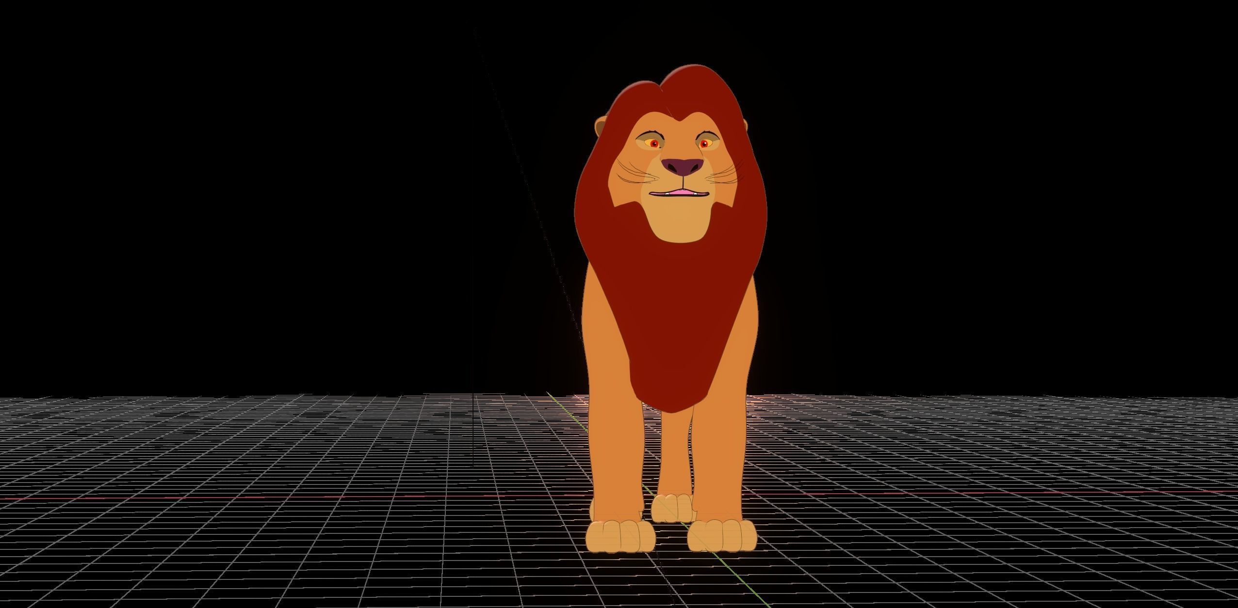 Mufasa Lion King Low-poly 3D model_24
