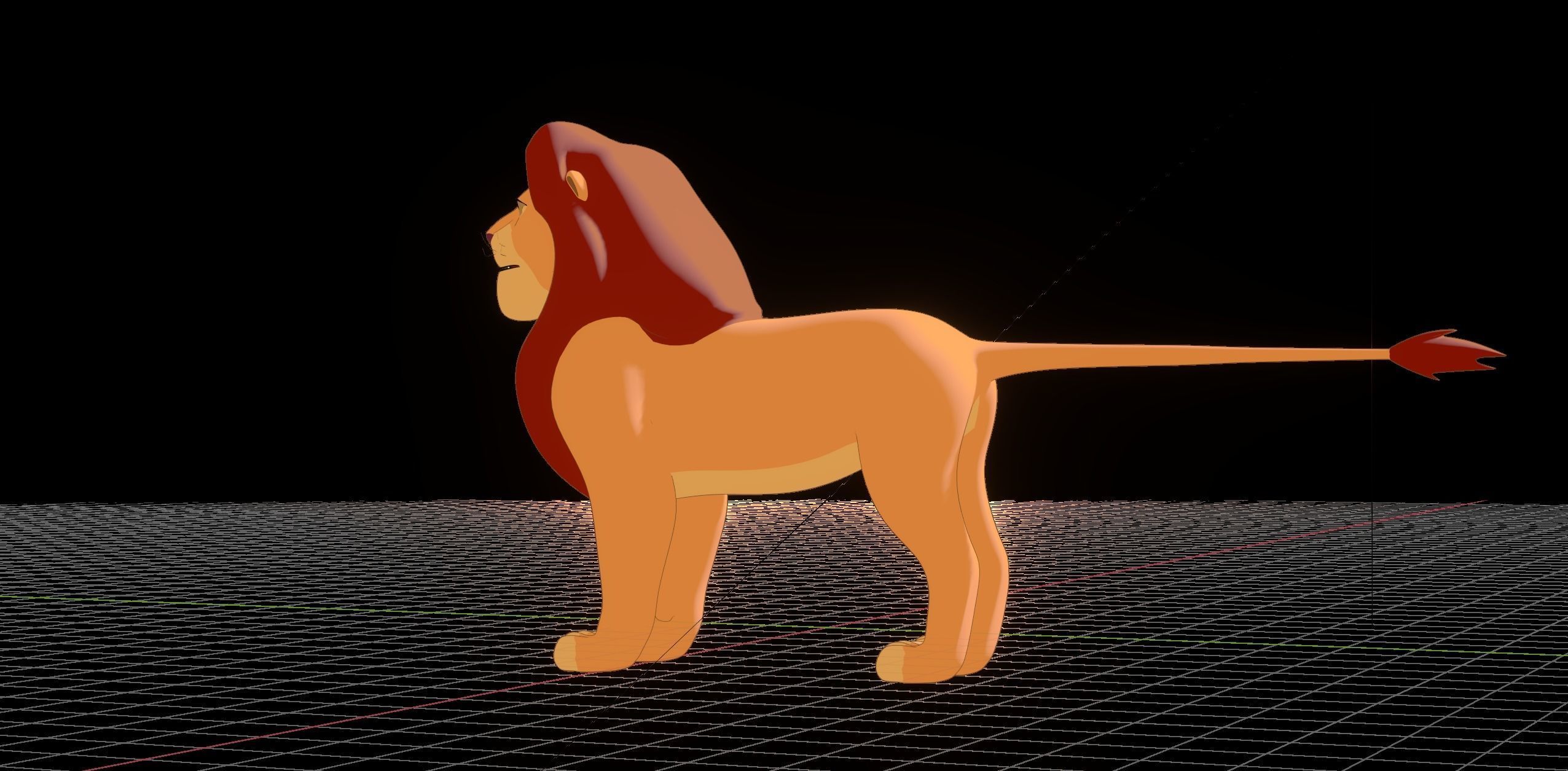 Mufasa Lion King Low-poly 3D model_49