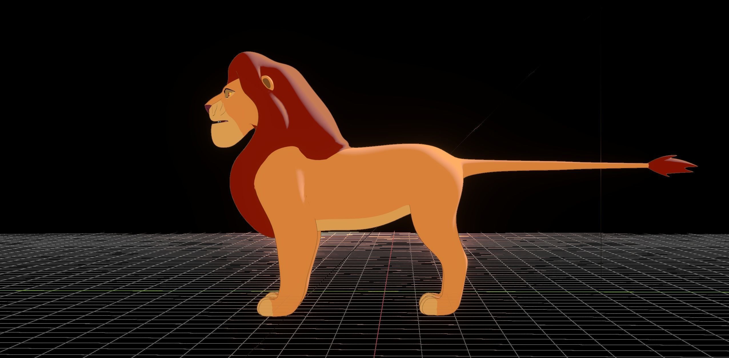 Mufasa Lion King Low-poly 3D model_55