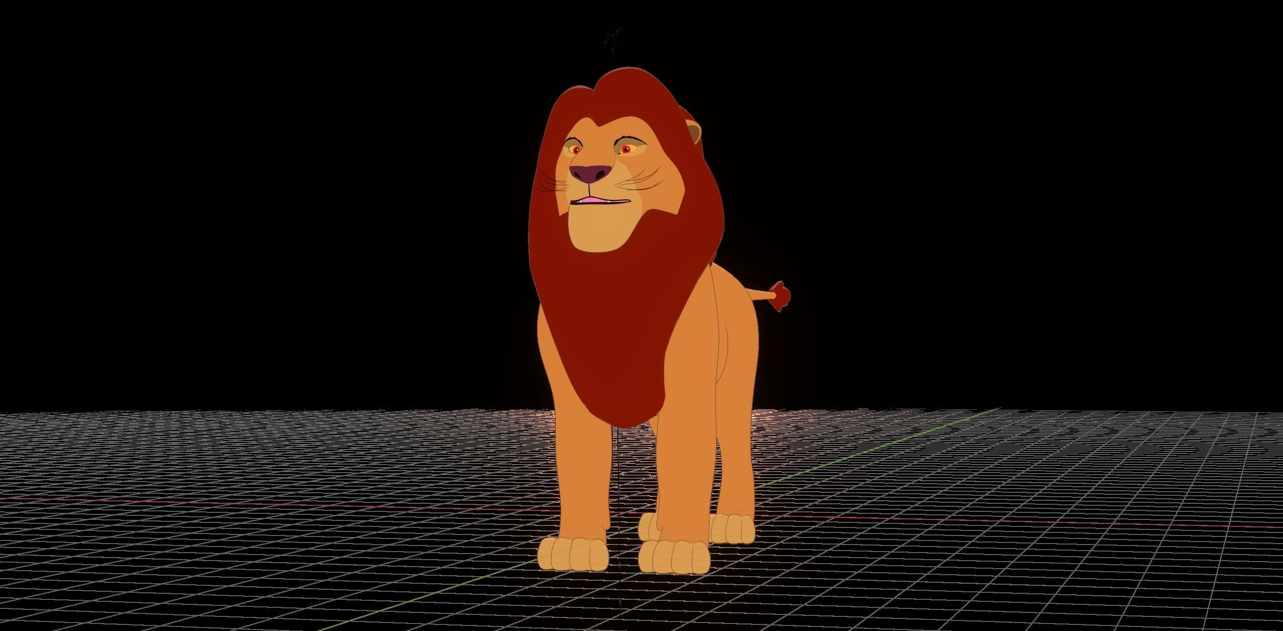 Mufasa Lion King Low-poly 3D model_22