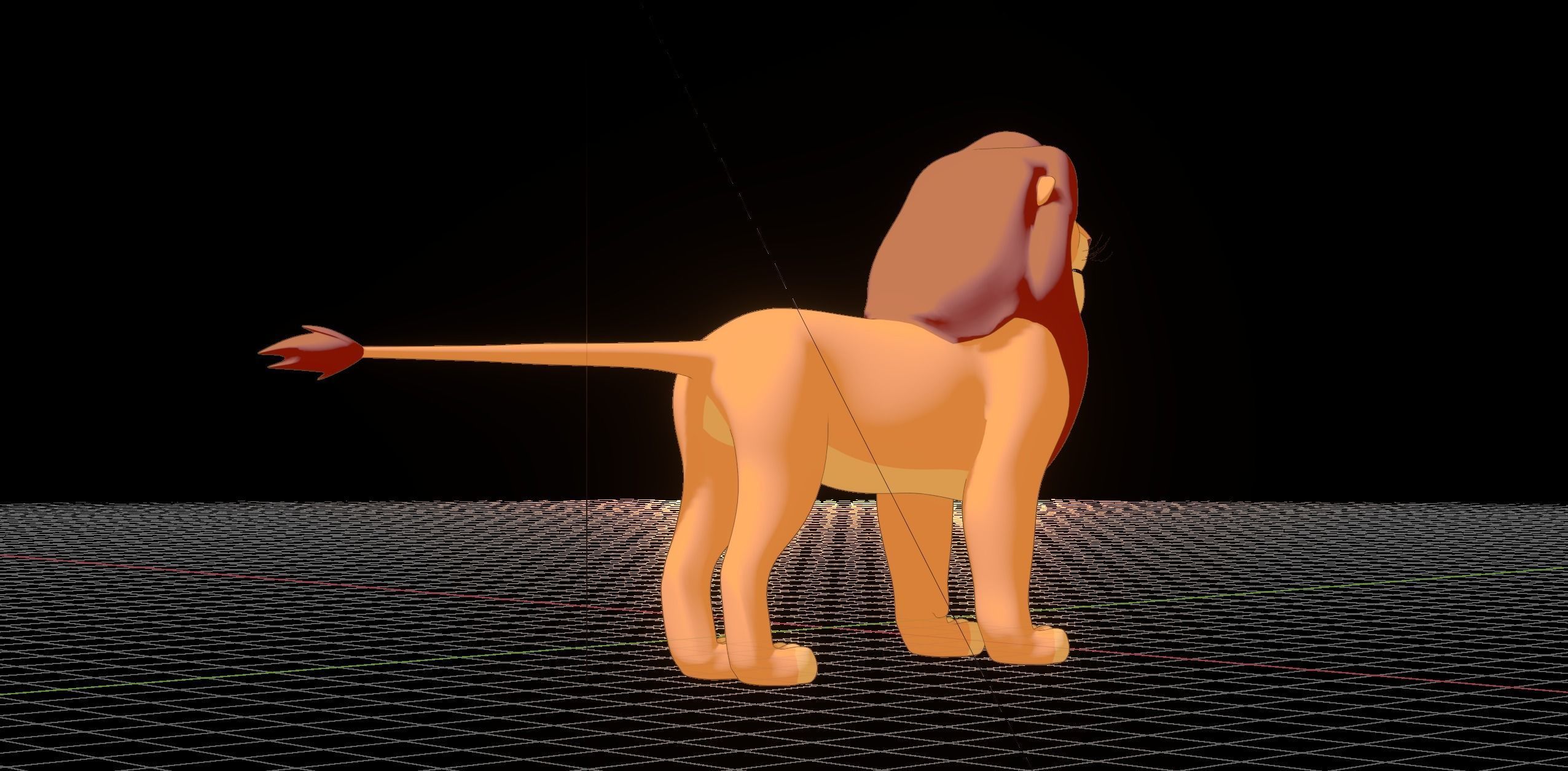 Mufasa Lion King Low-poly 3D model_36