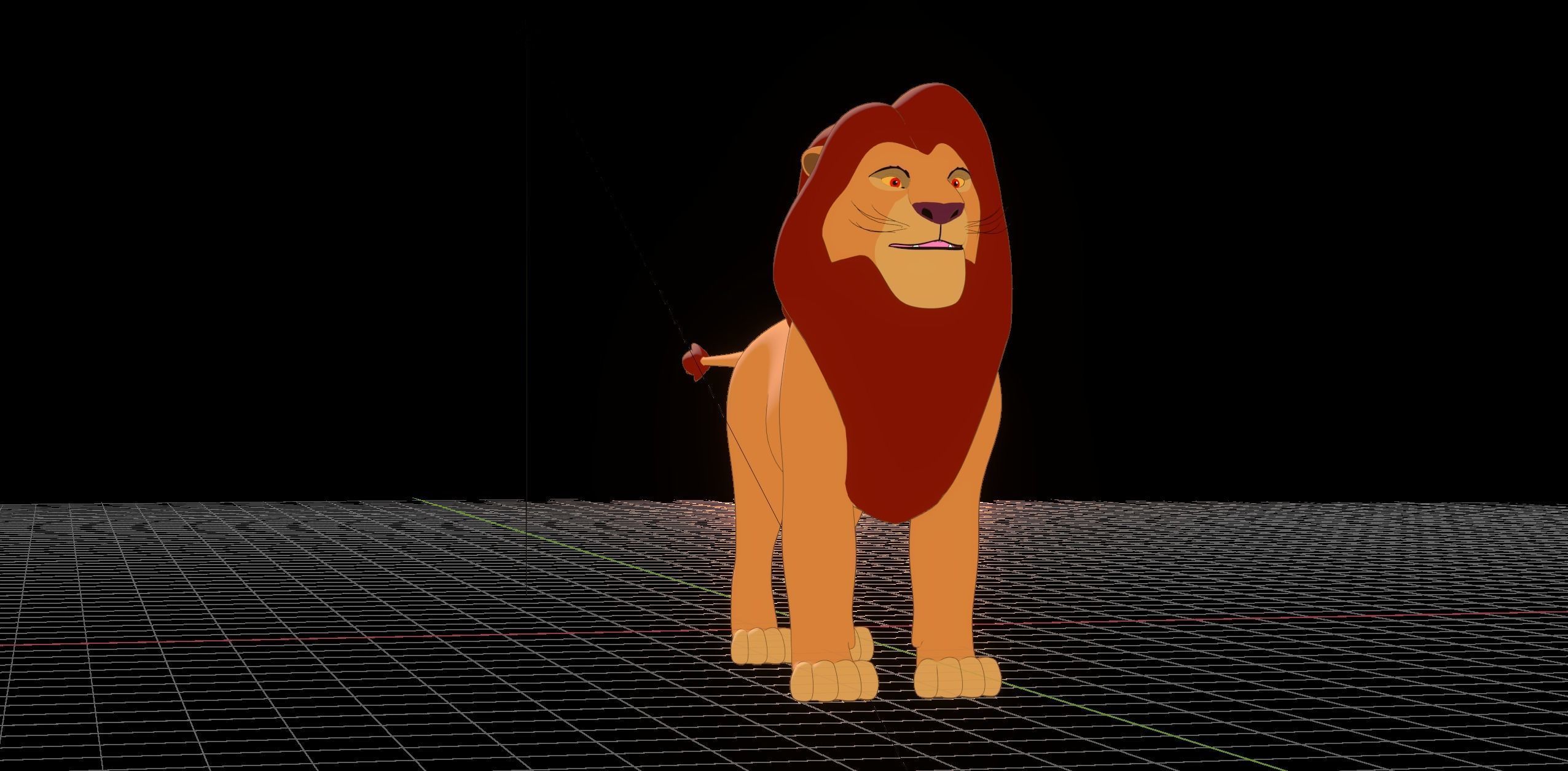 Mufasa Lion King Low-poly 3D model_25