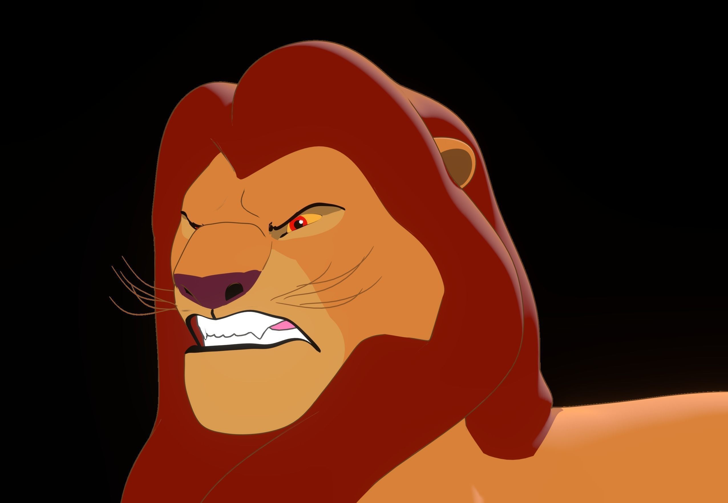 Mufasa Lion King Low-poly 3D model_3