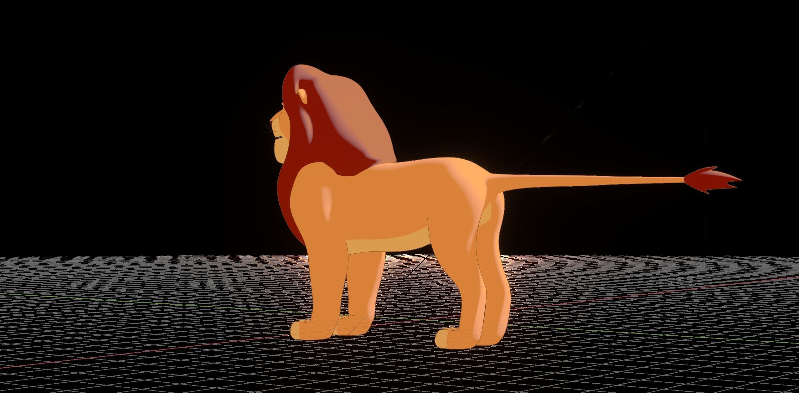 Mufasa Lion King Low-poly 3D model_47