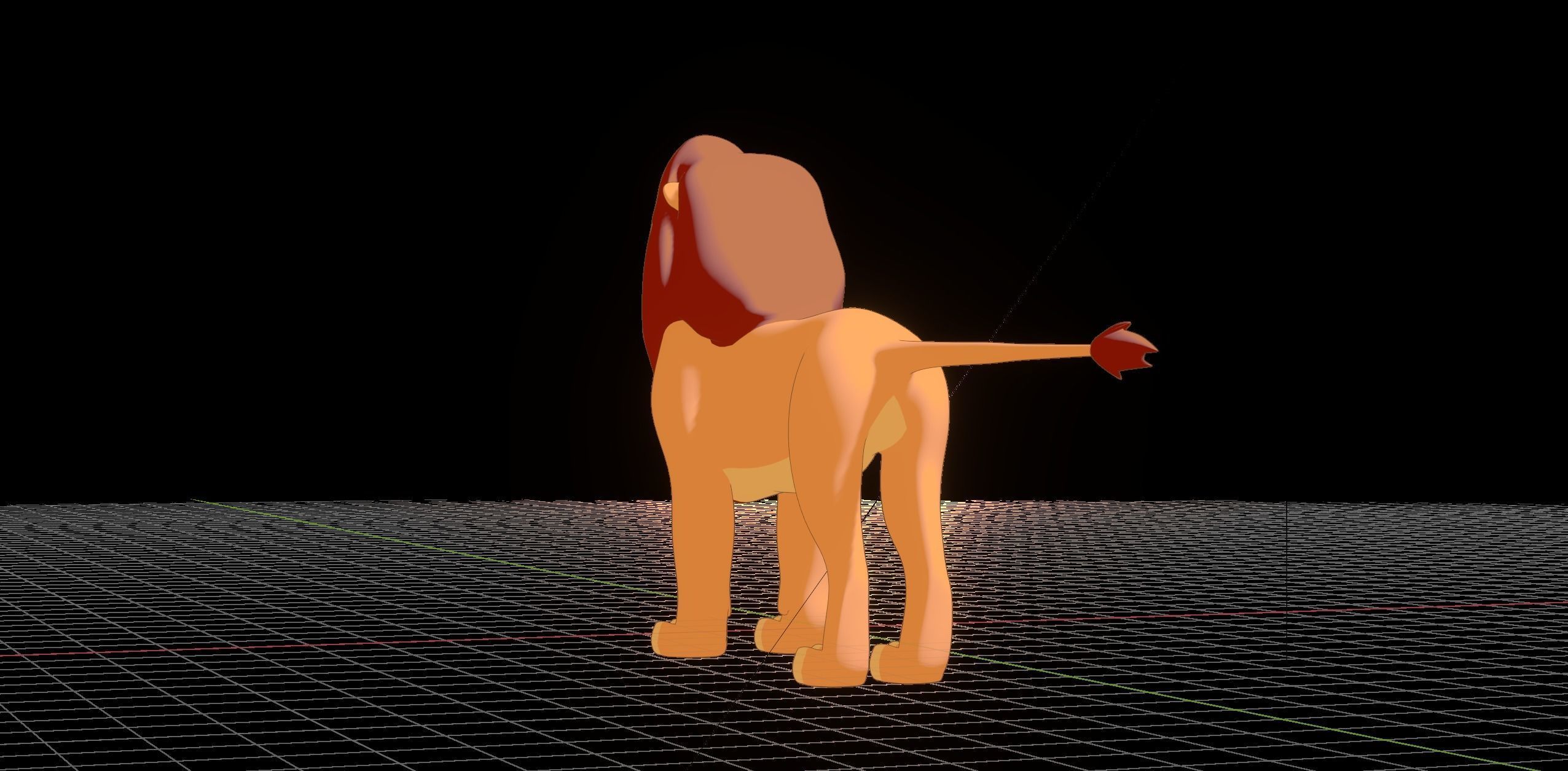 Mufasa Lion King Low-poly 3D model_43