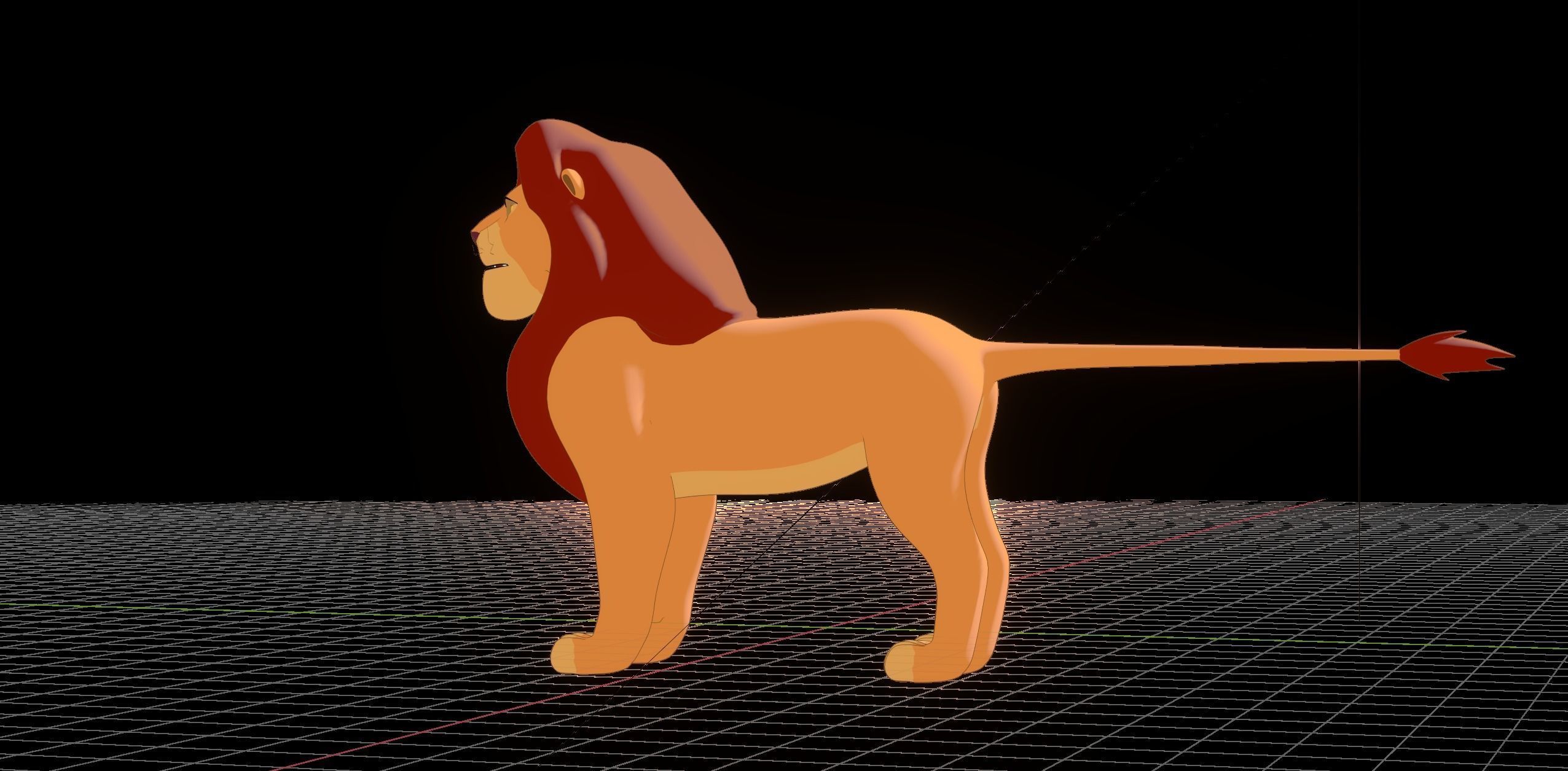 Mufasa Lion King Low-poly 3D model_50