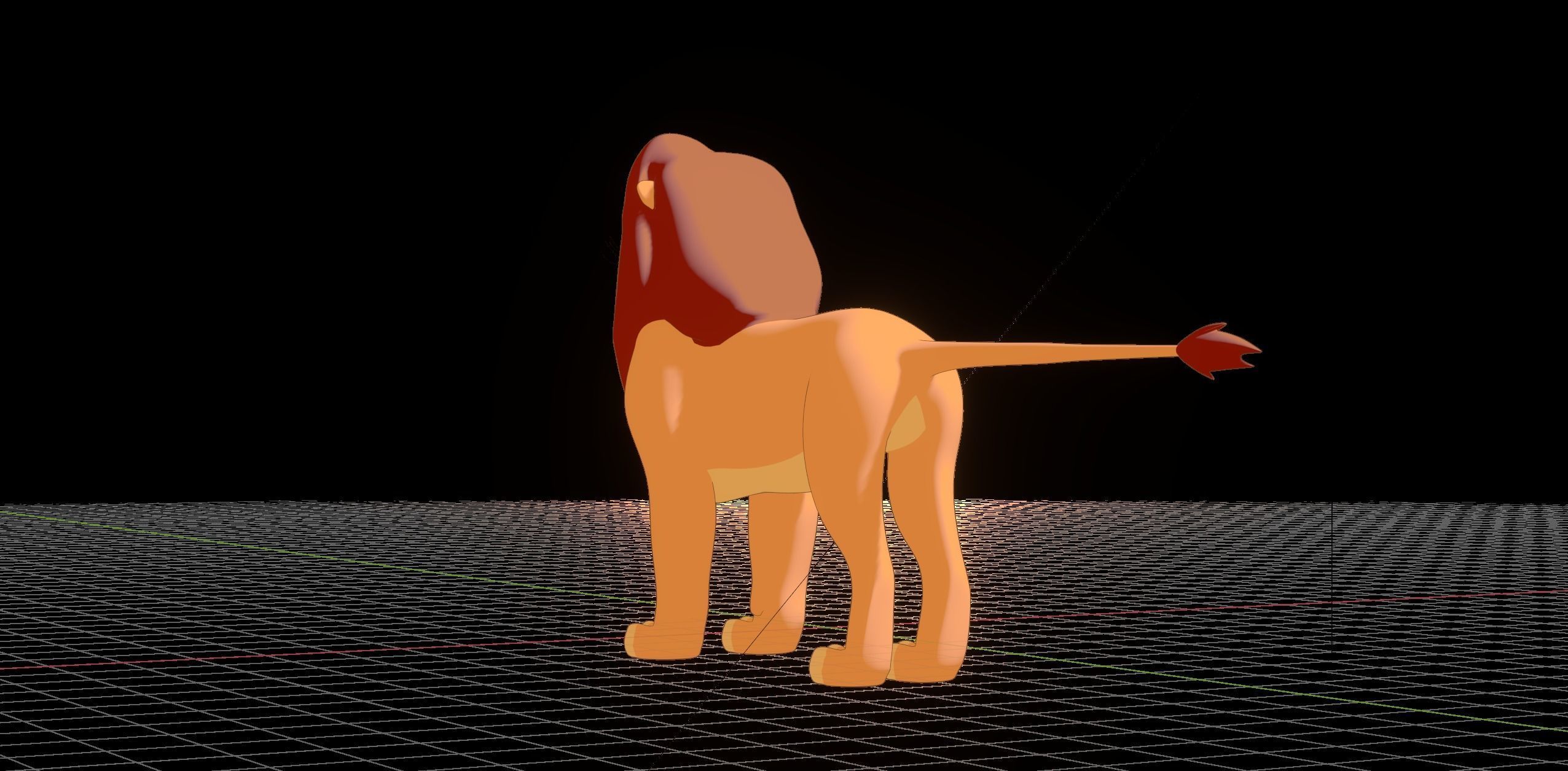 Mufasa Lion King Low-poly 3D model_44