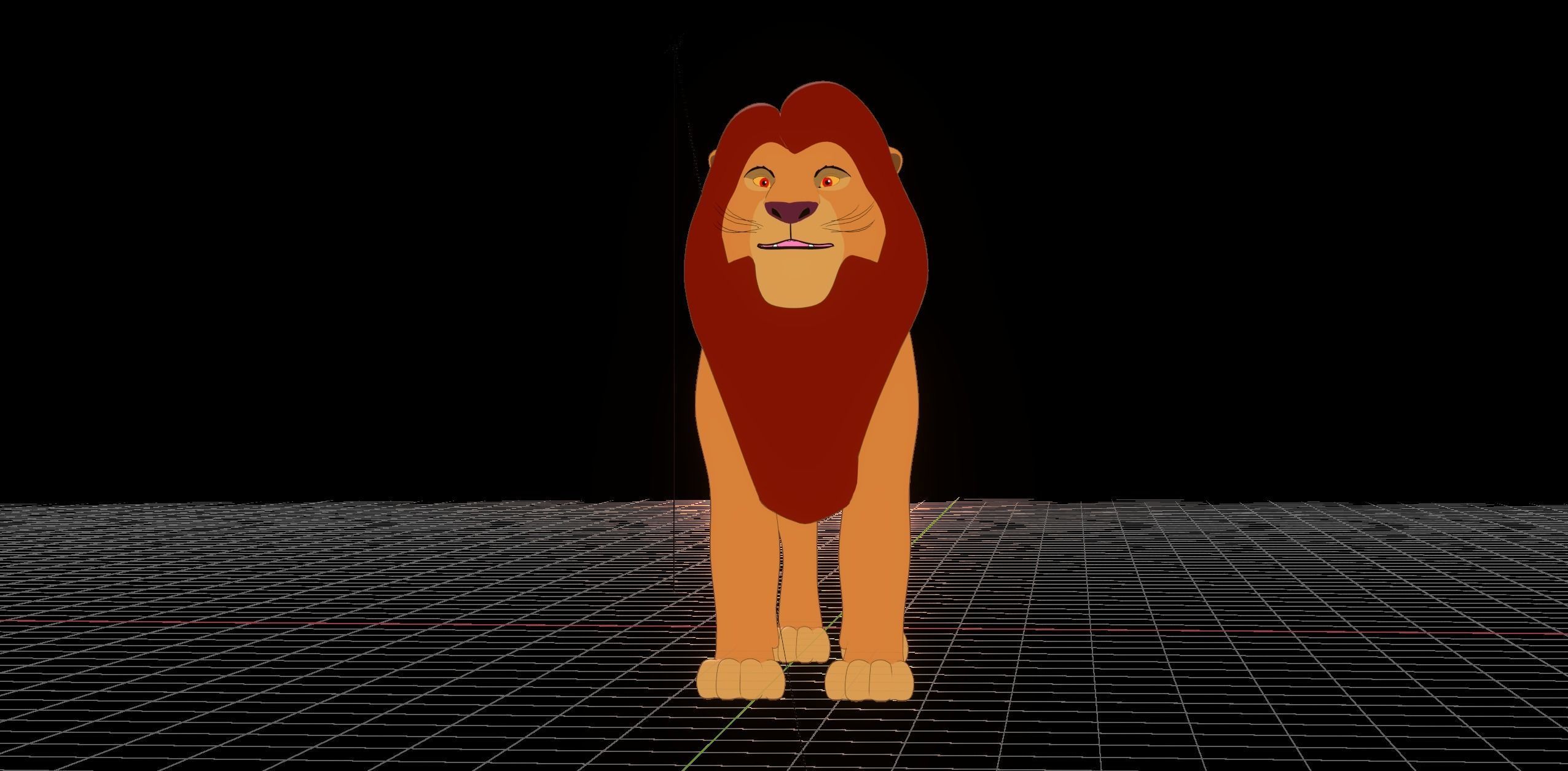 Mufasa Lion King Low-poly 3D model_23