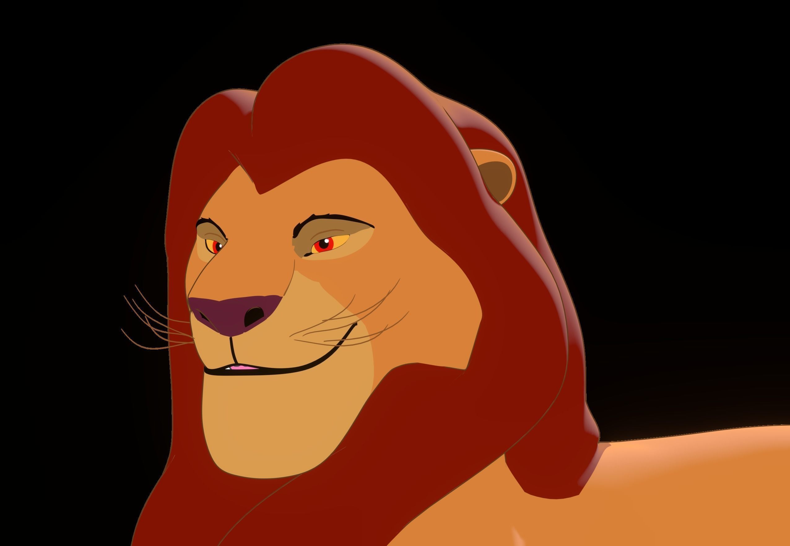 Mufasa Lion King Low-poly 3D model_4