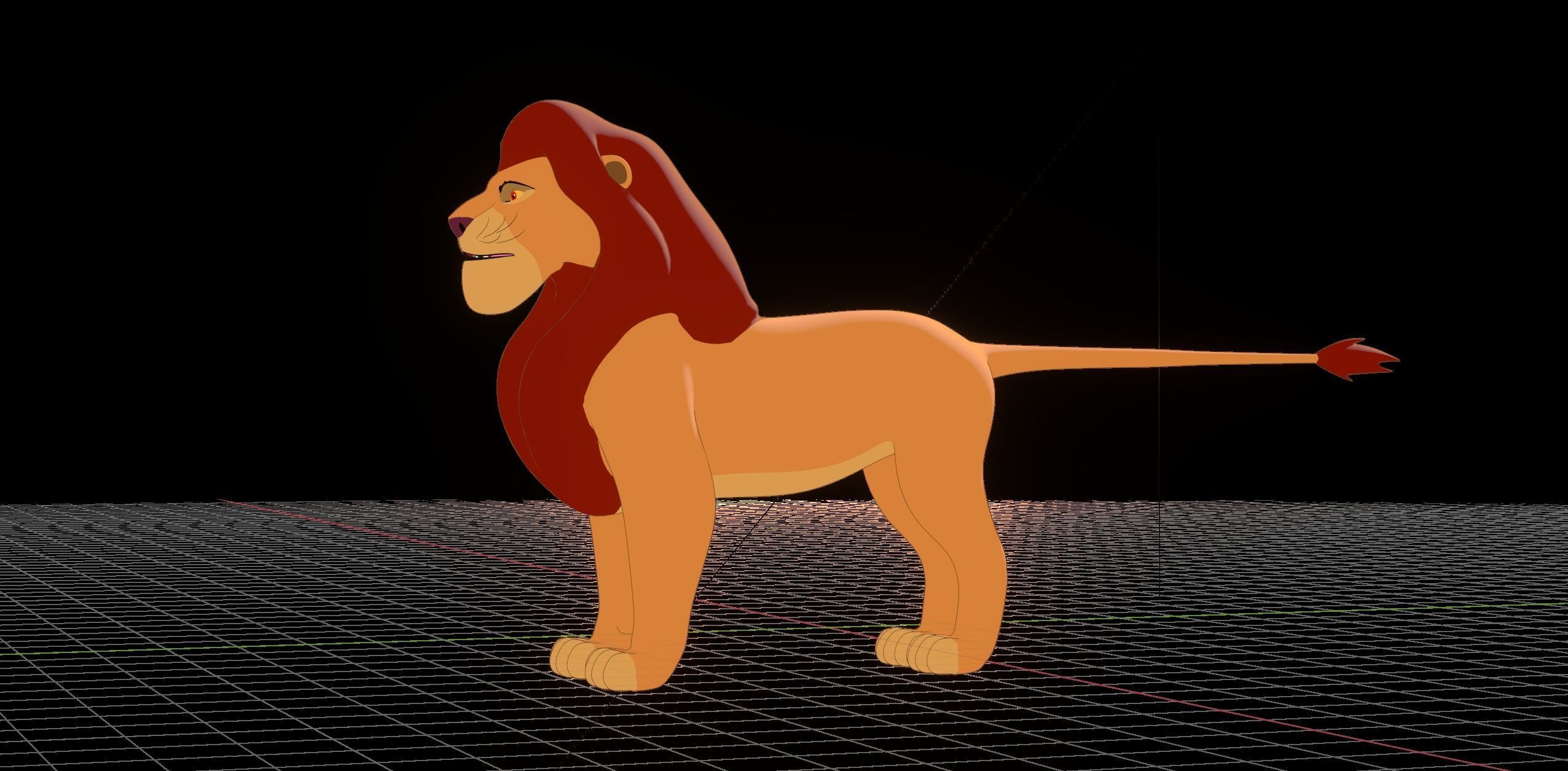 Mufasa Lion King Low-poly 3D model_15