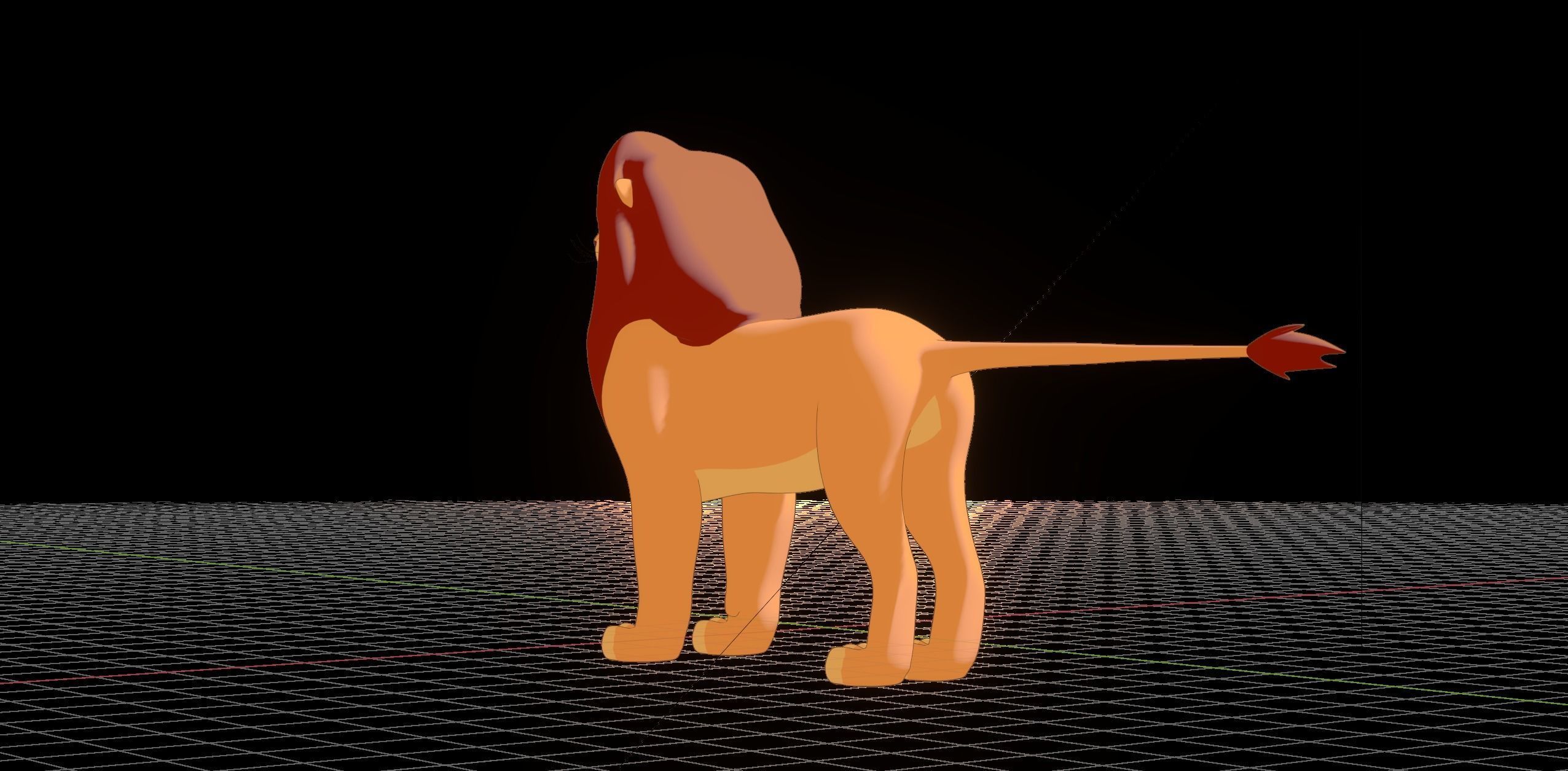 Mufasa Lion King Low-poly 3D model_45