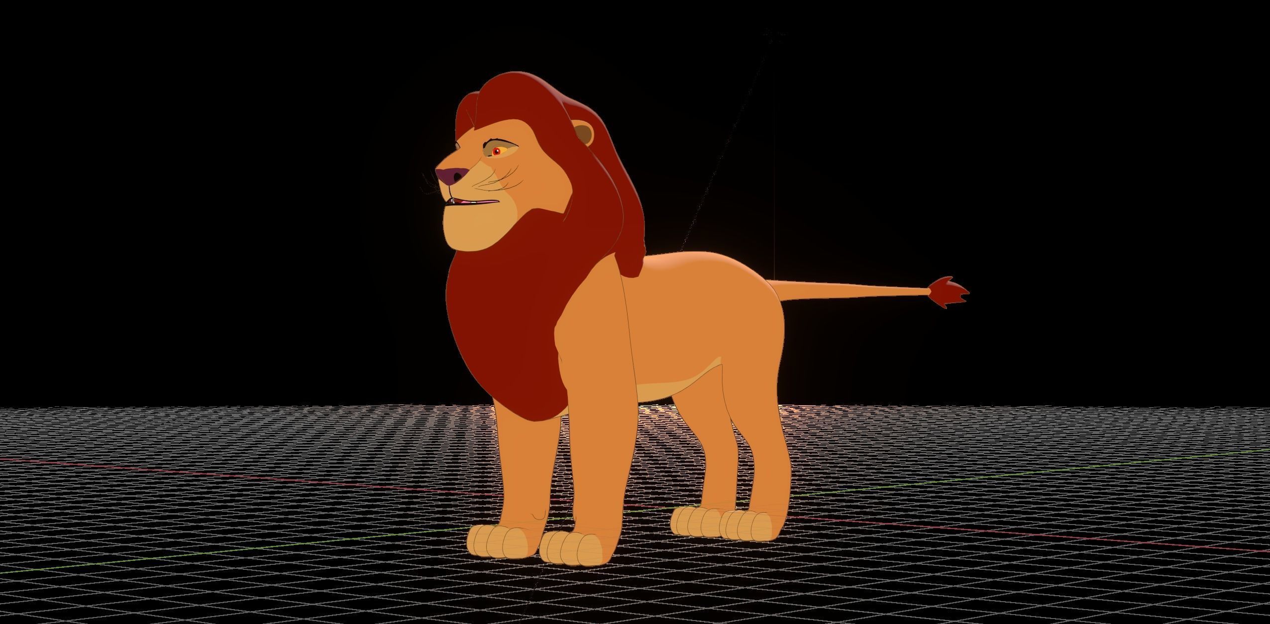 Mufasa Lion King Low-poly 3D model_19
