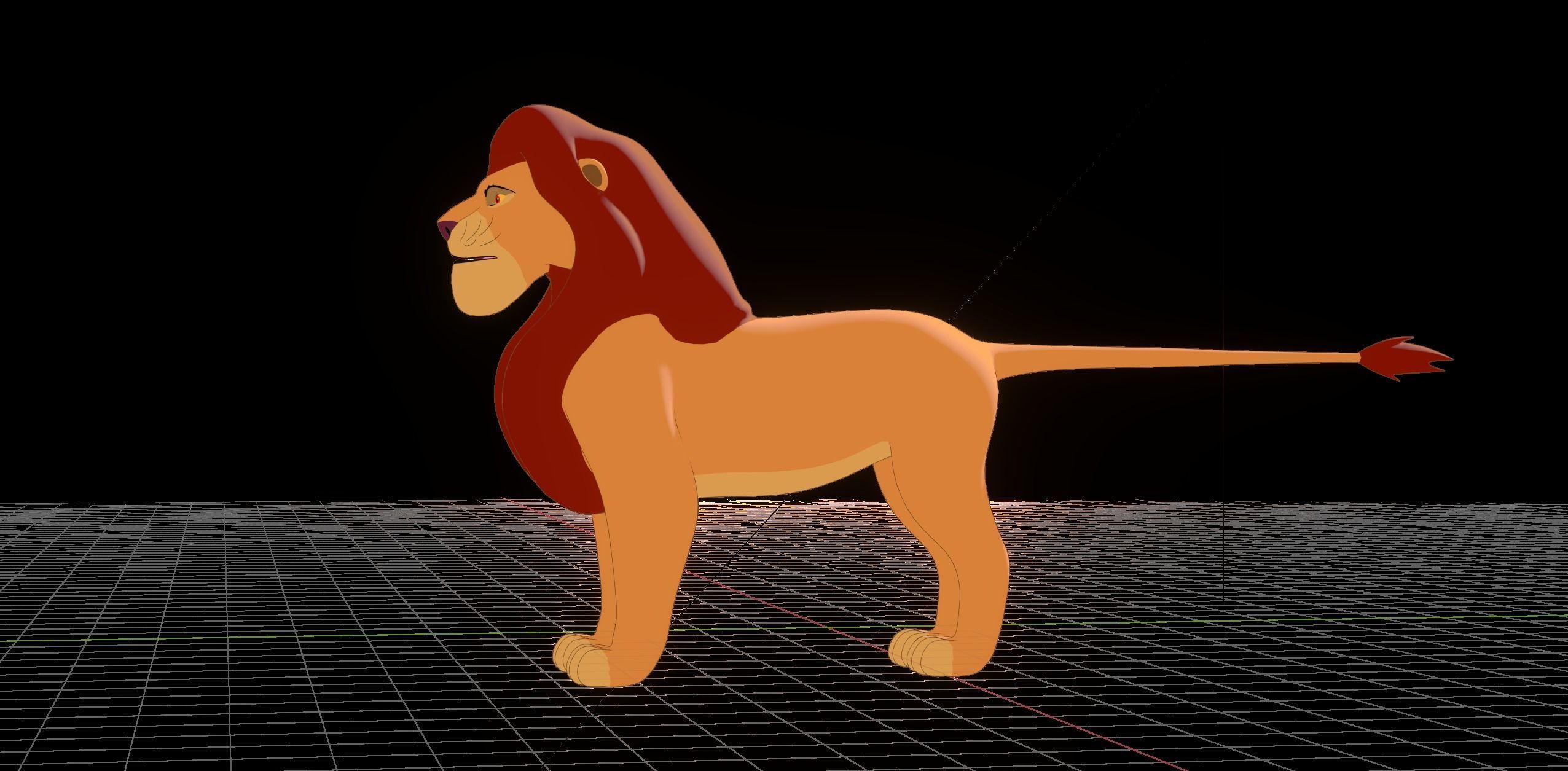 Mufasa Lion King Low-poly 3D model_13