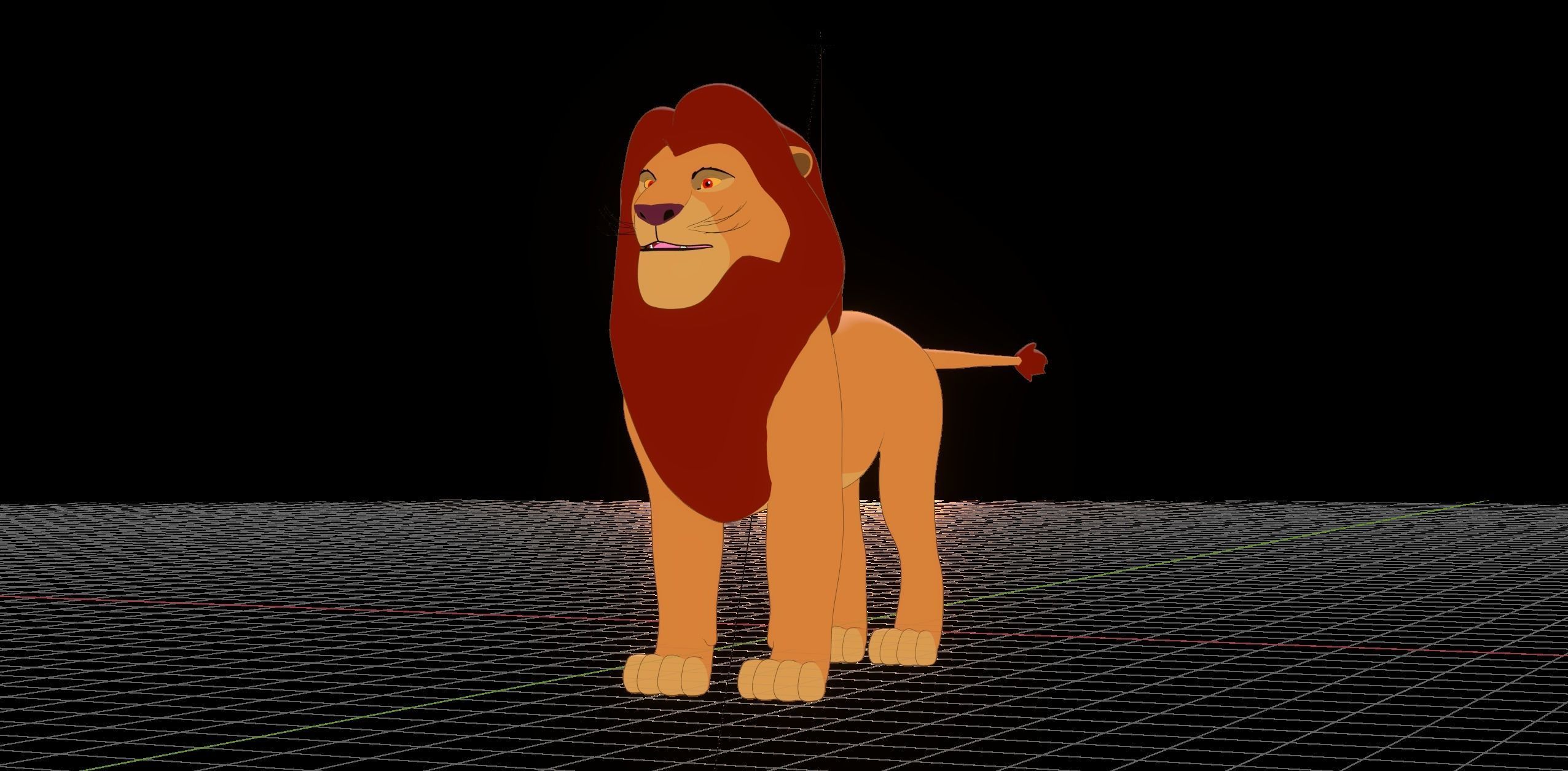 Mufasa Lion King Low-poly 3D model_21