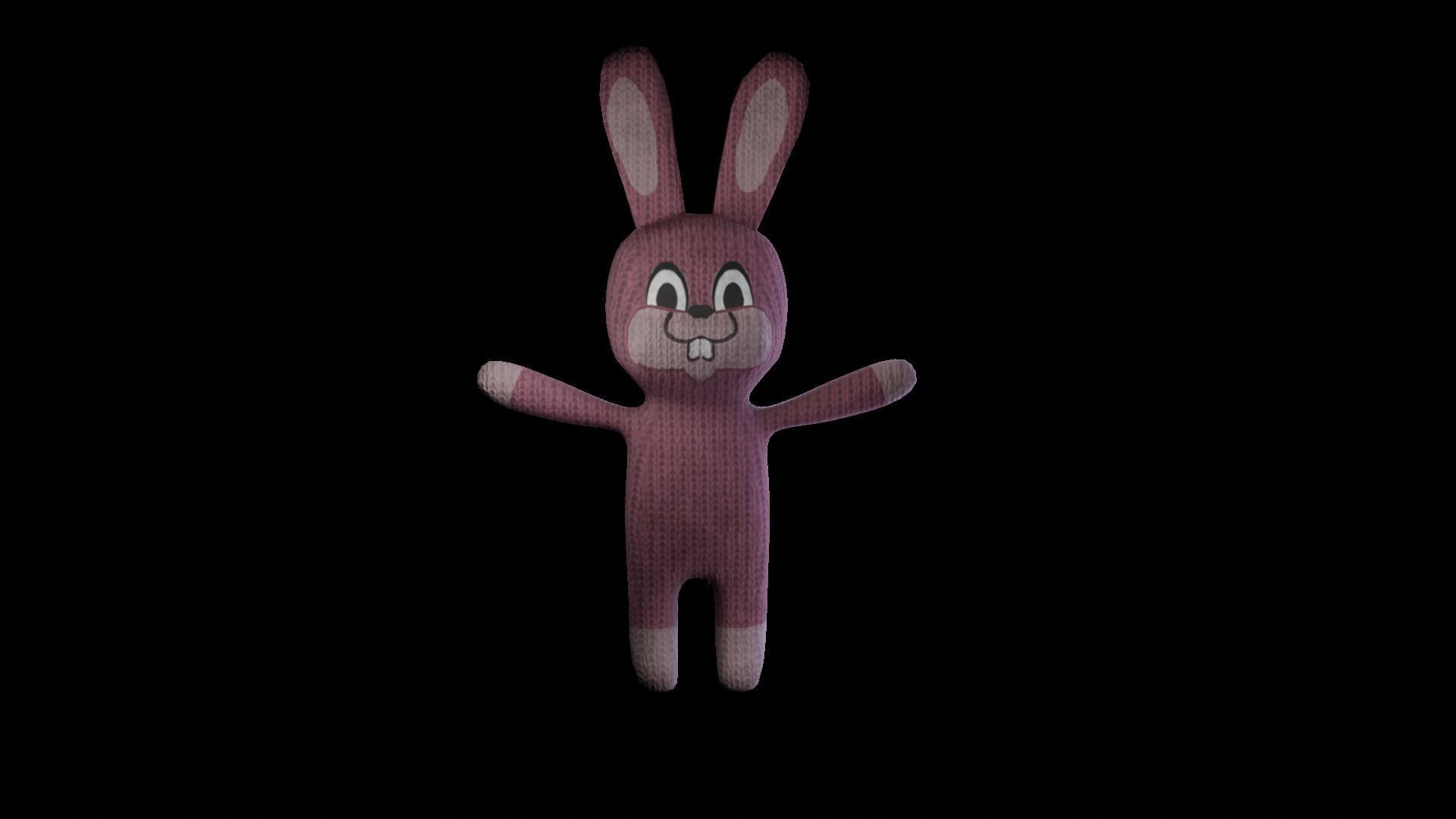 Rabbit bunny Low-poly 3D model_7