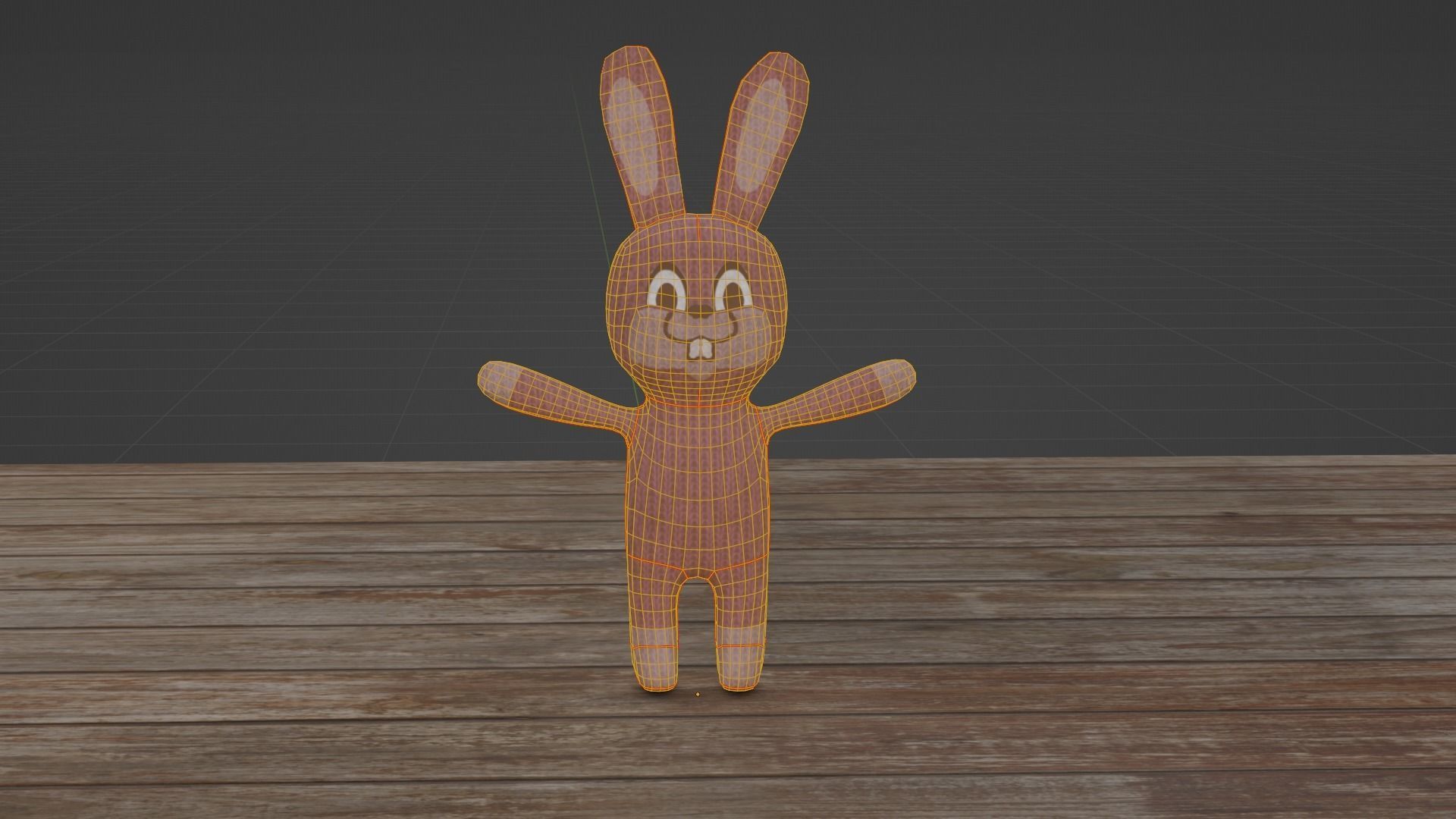 Rabbit bunny Low-poly 3D model_6