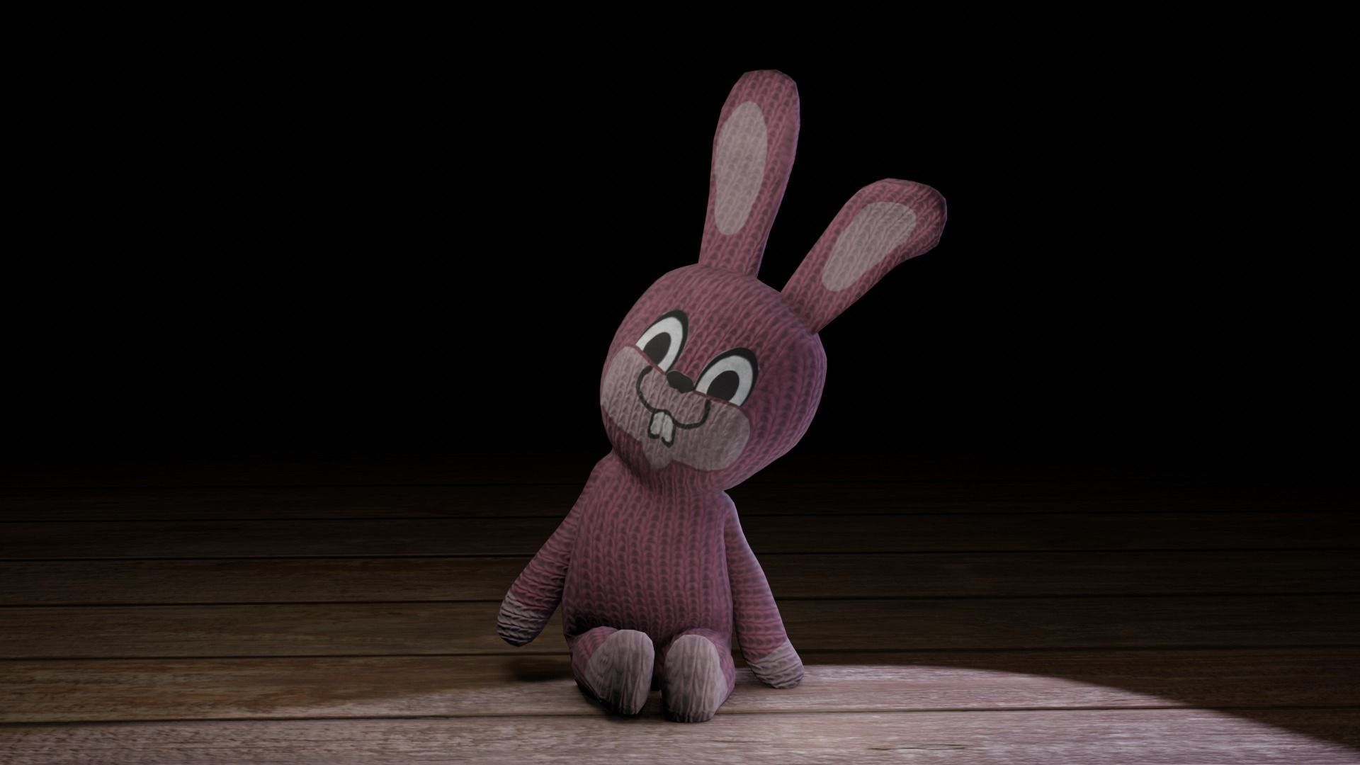 Rabbit bunny Low-poly 3D model_3