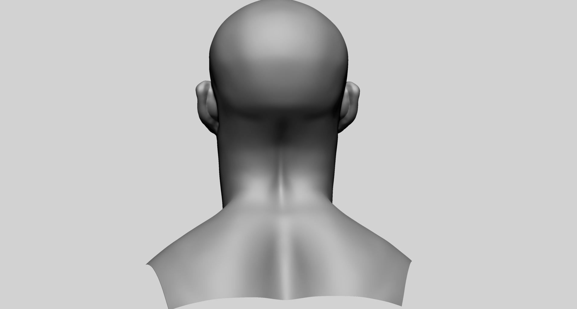 Base Male Head E 3D model_4