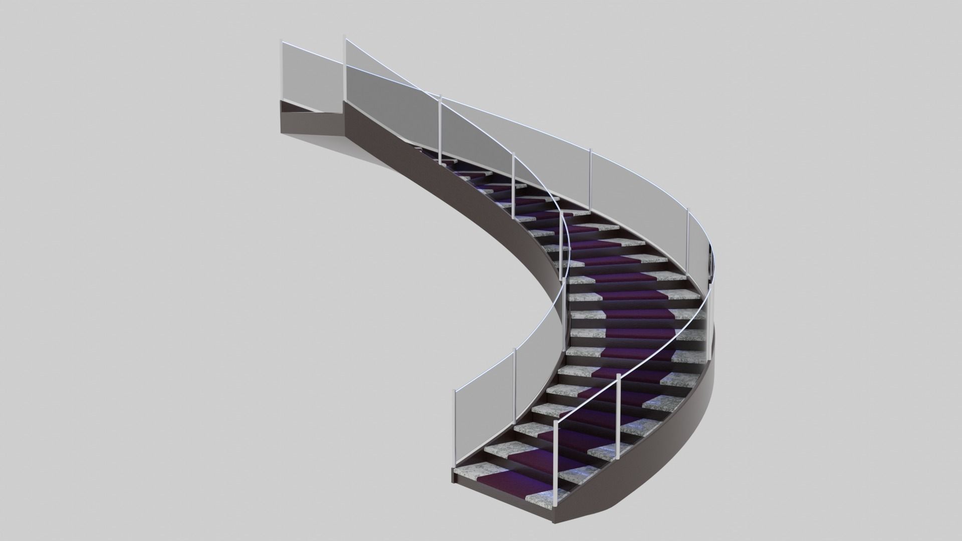 Modern Architectural Spiral Staircase 3D model_1