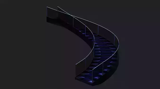 Modern Architectural Spiral Staircase 3D model