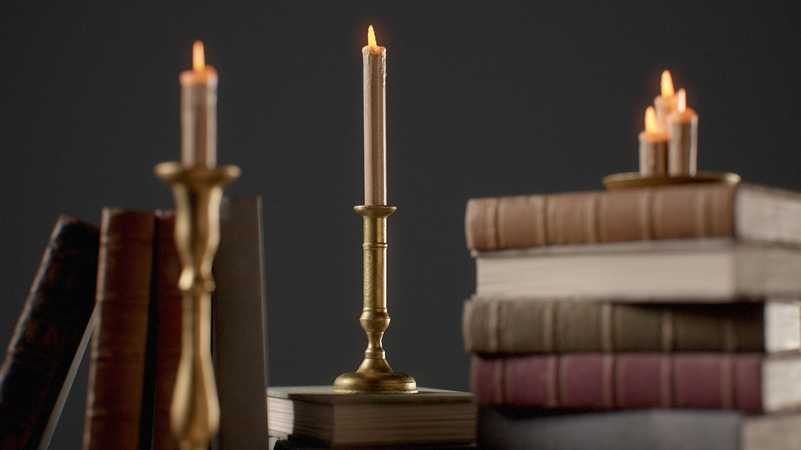 Candle Holder and Chandelier Pack - PBR Game Ready Low-poly 3D model_11