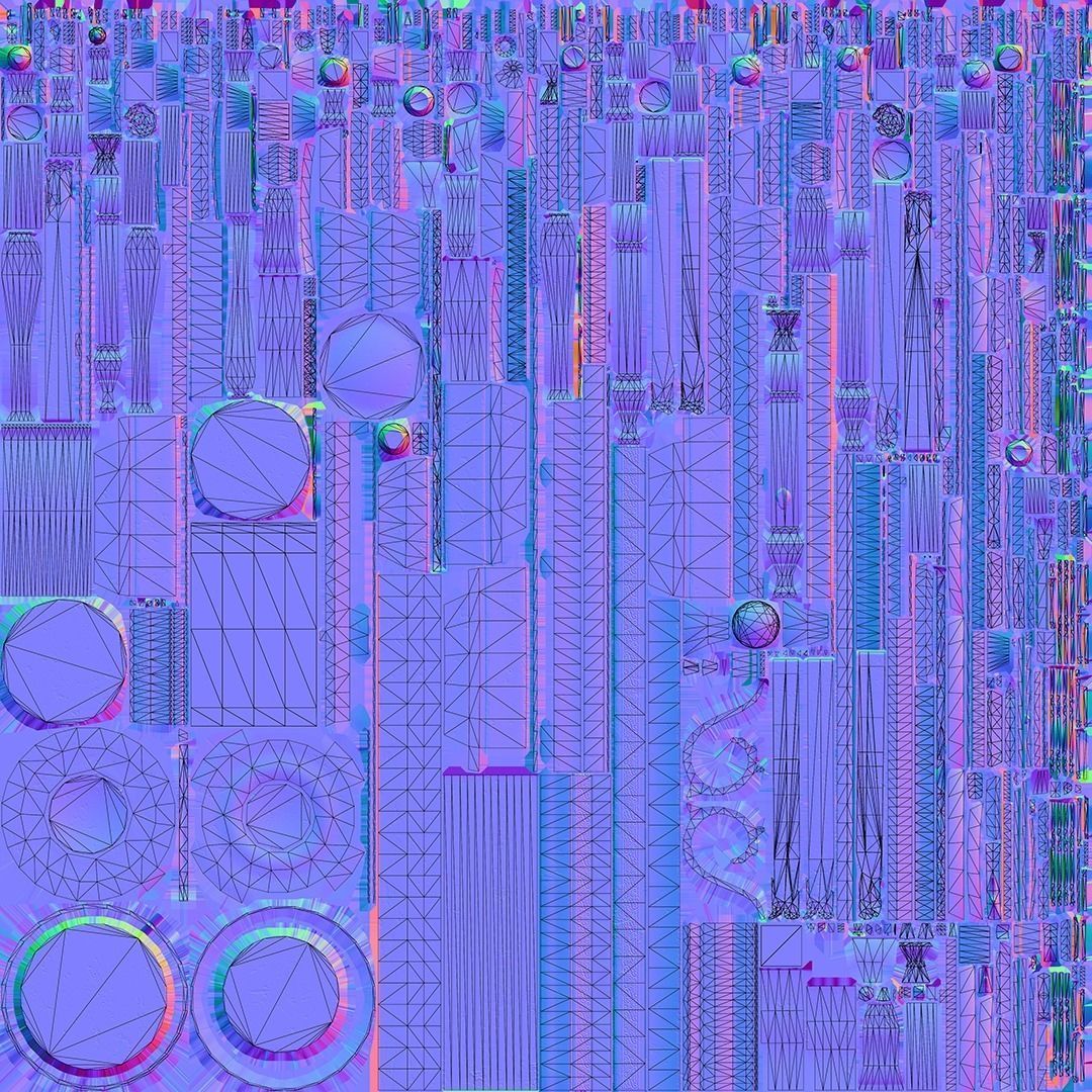 Candle Holder and Chandelier Pack - PBR Game Ready Low-poly 3D model_20